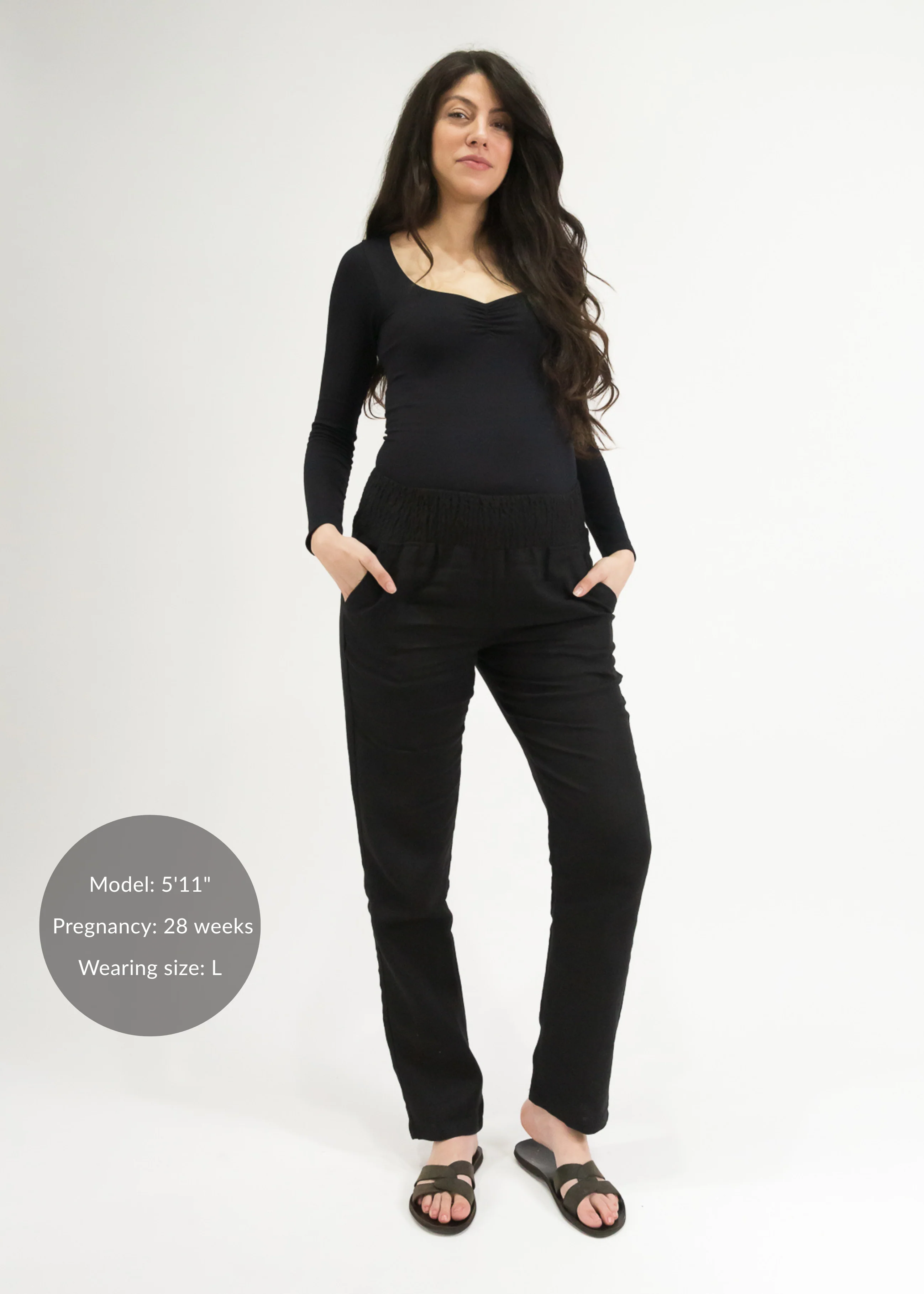 Everyday Smocked Linen Pant - Extended Inseam - Image 11