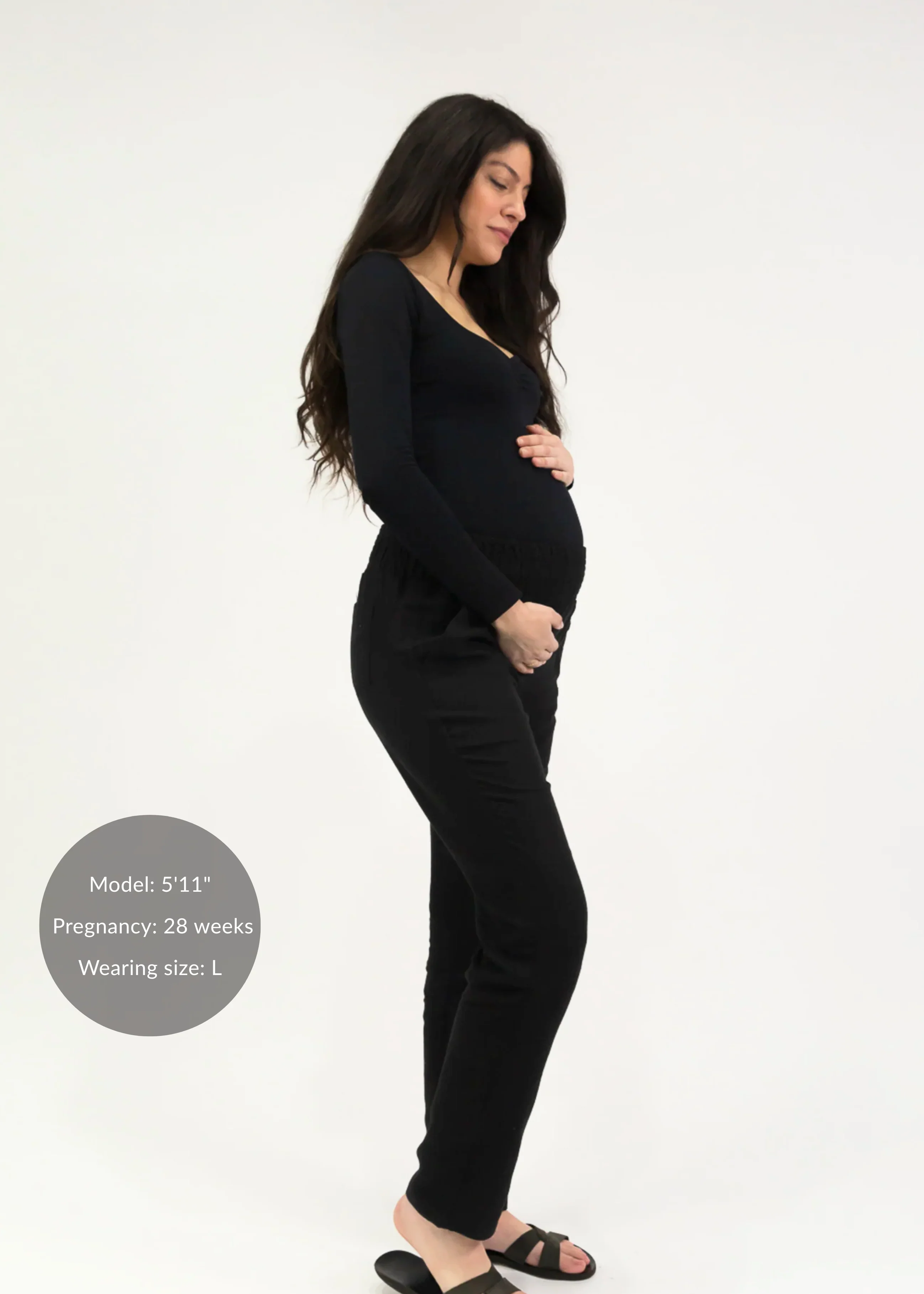 Everyday Smocked Linen Pant - Extended Inseam - Image 12