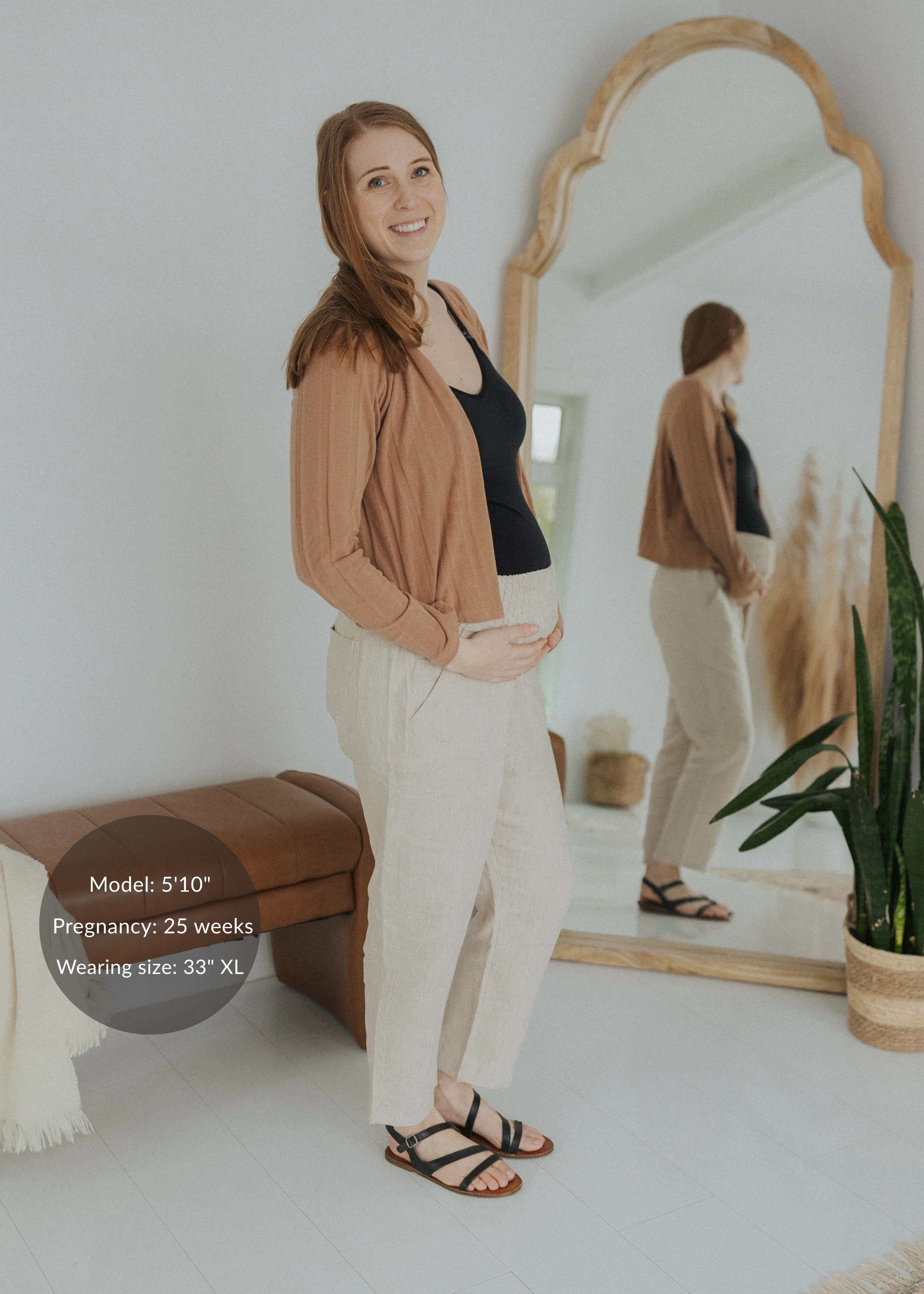 Everyday Smocked Linen Pant - Extended Inseam - Image 13