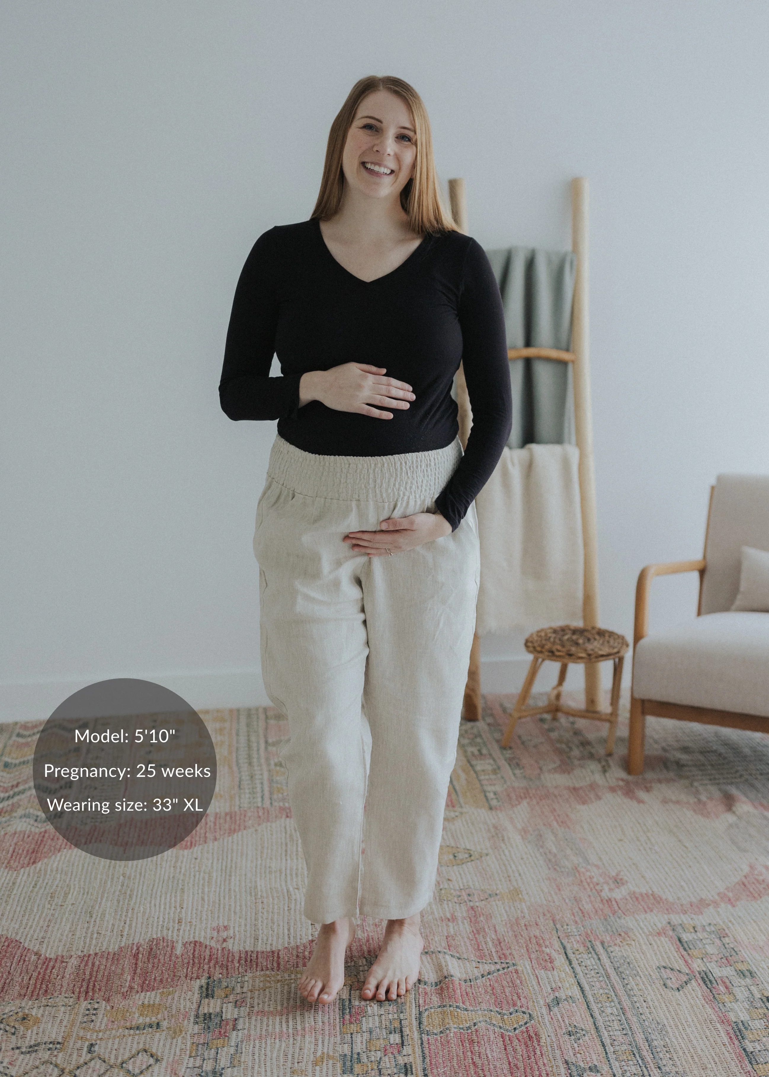 Everyday Smocked Linen Pant - Extended Inseam - Image 15