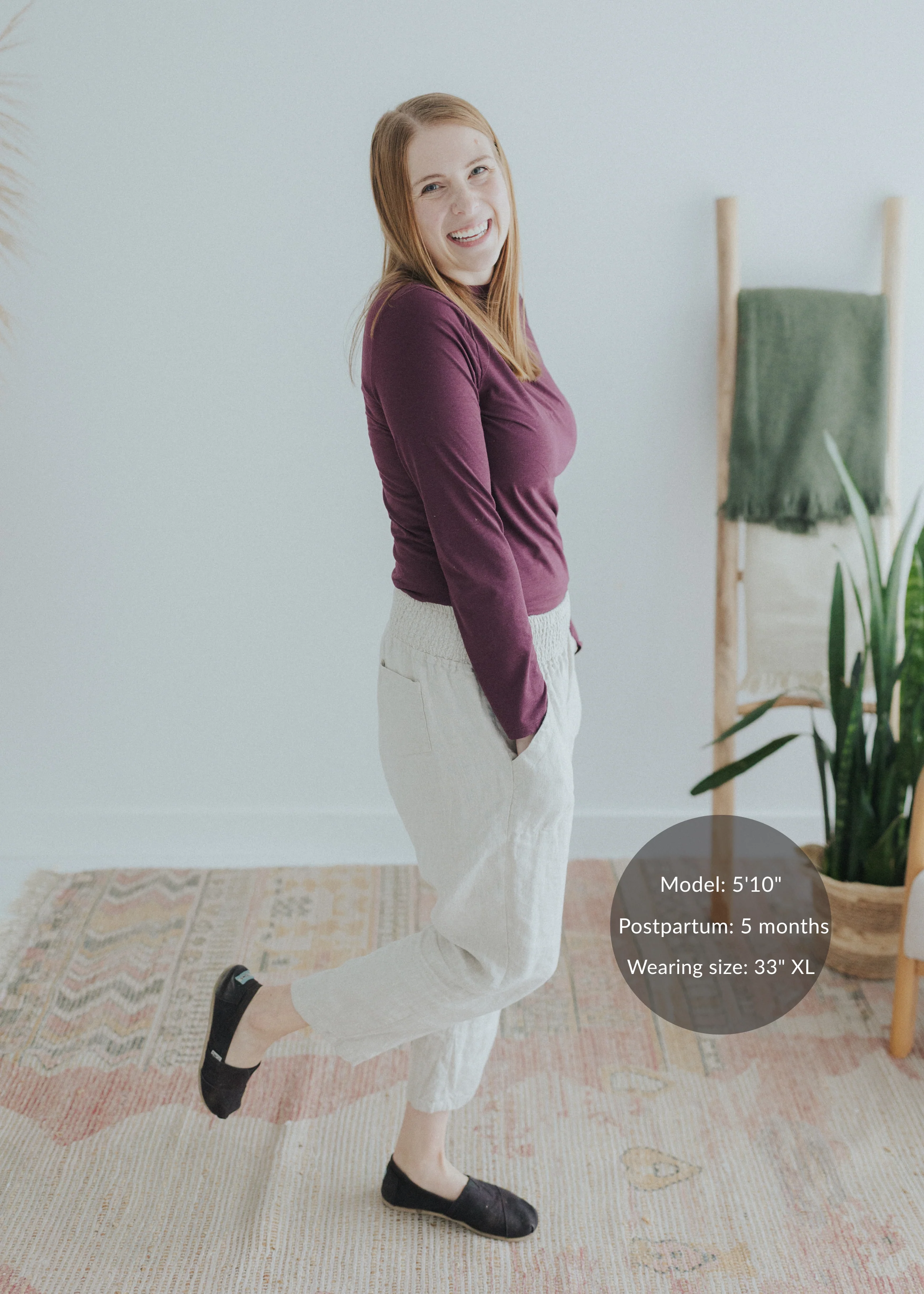 Everyday Smocked Linen Pant - Extended Inseam - Image 18