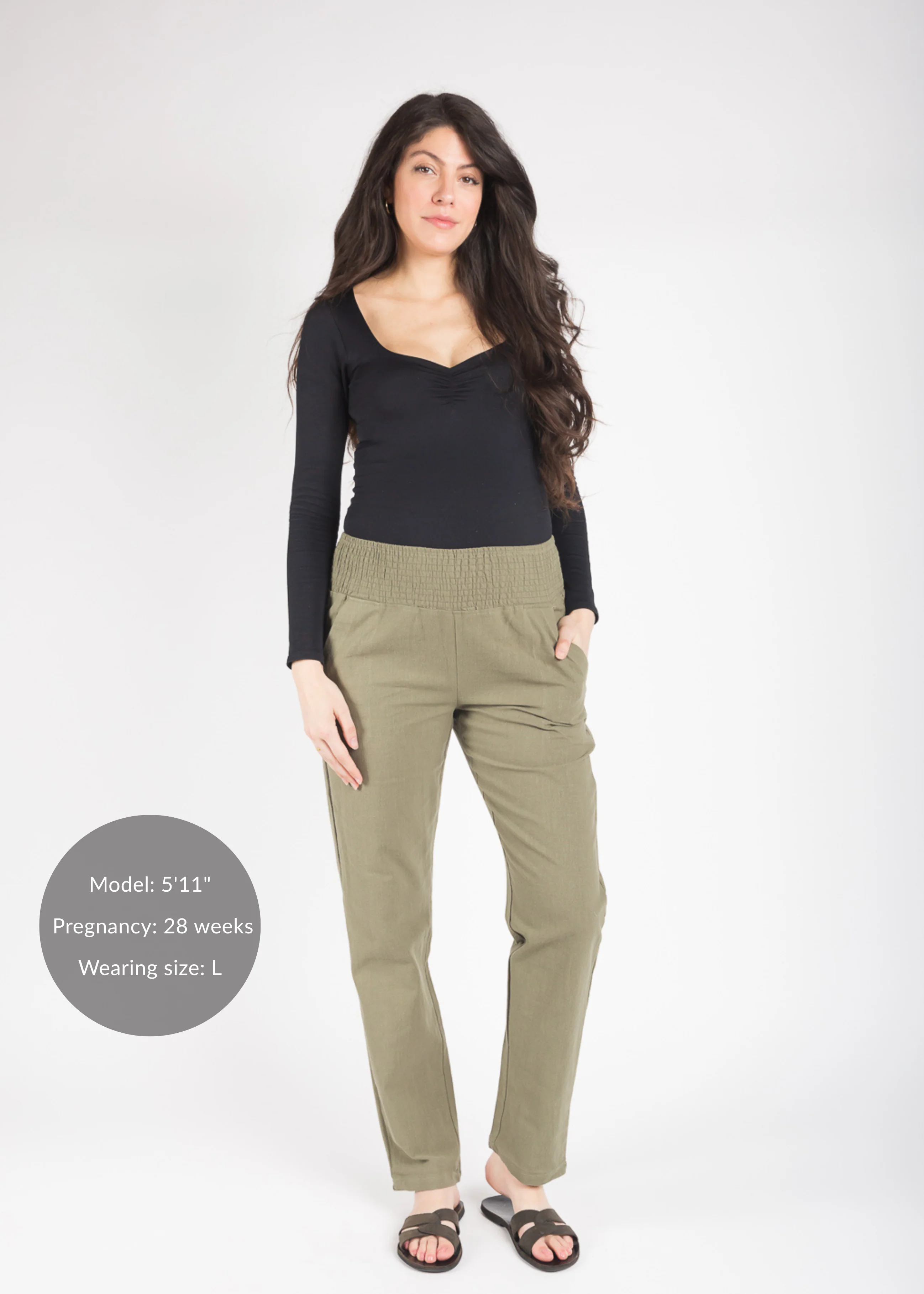 Everyday Smocked Linen Pant - Extended Inseam - Image 4
