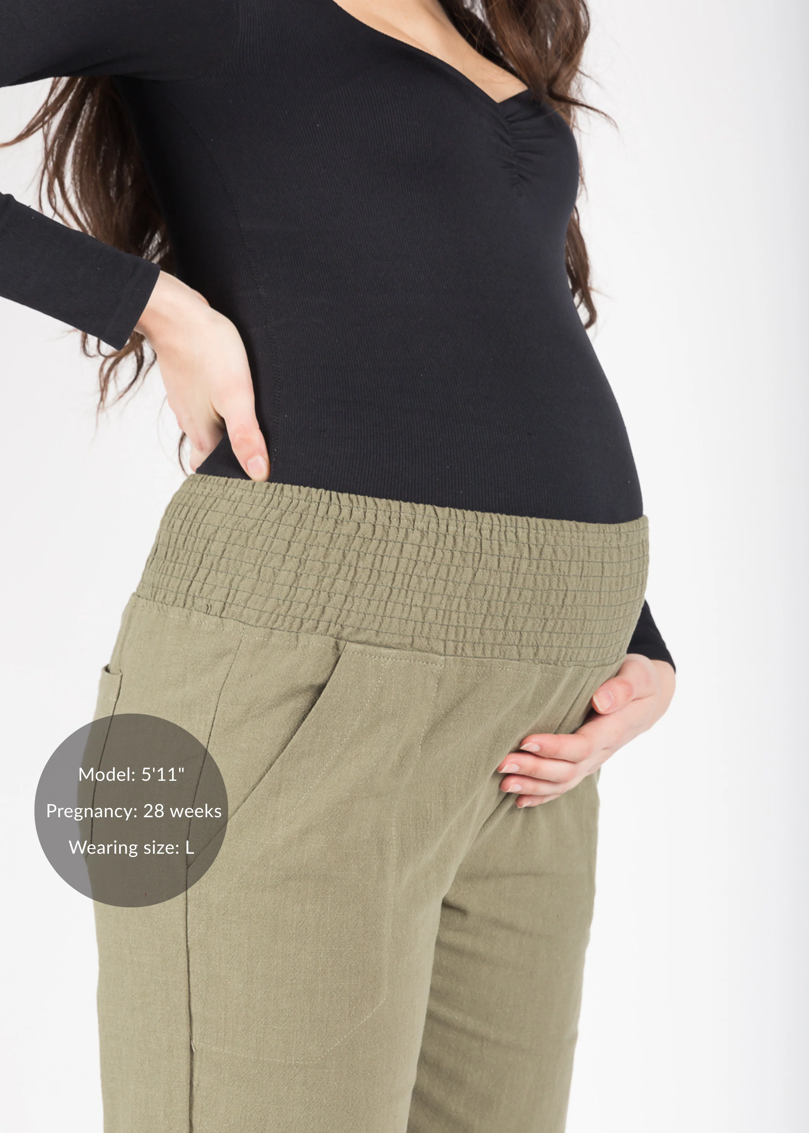 Everyday Smocked Linen Pant - Extended Inseam - Image 6