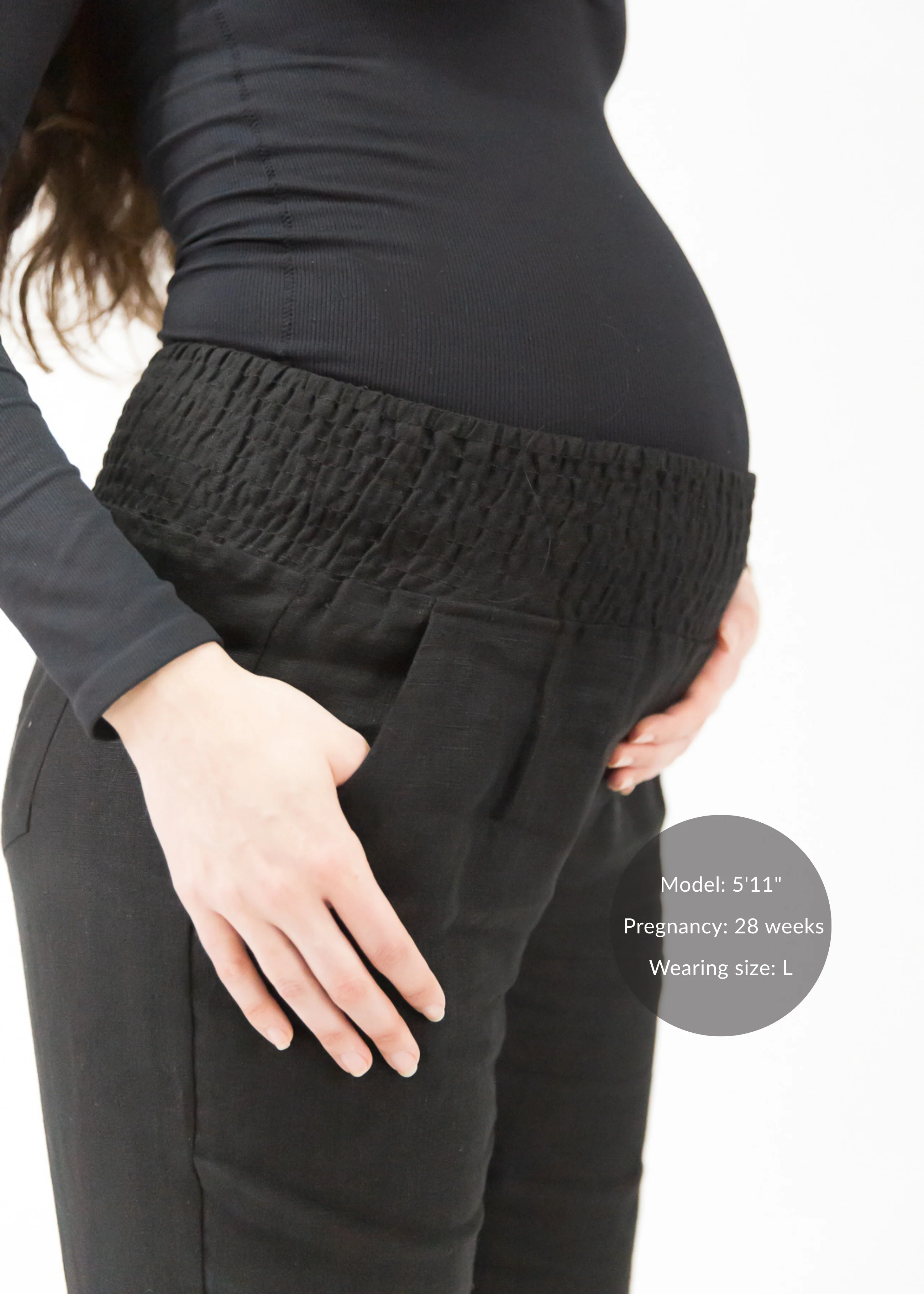 Everyday Smocked Linen Pant - Extended Inseam - Image 9