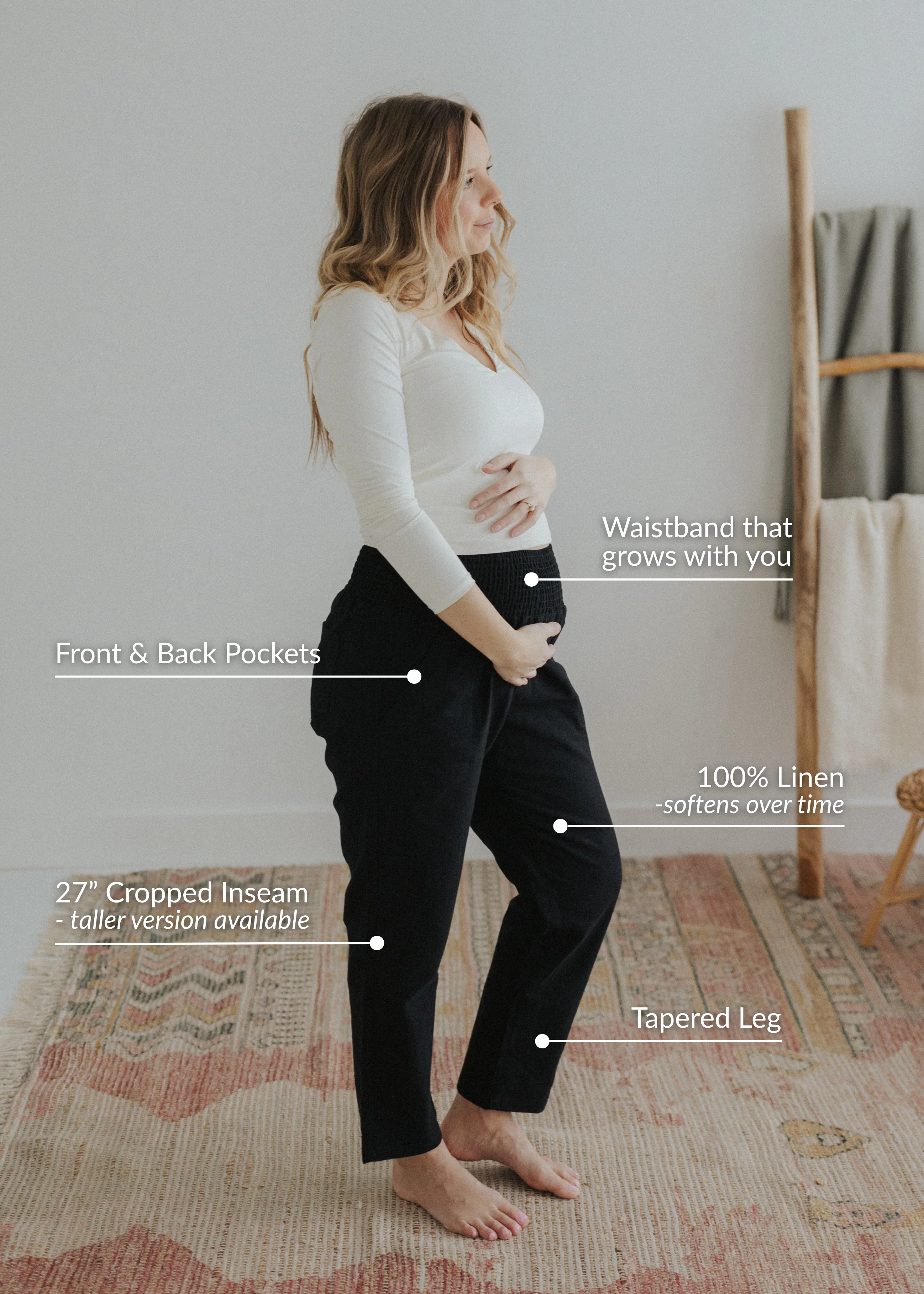 Everyday Transitional Smocked Linen Pant - Image 21