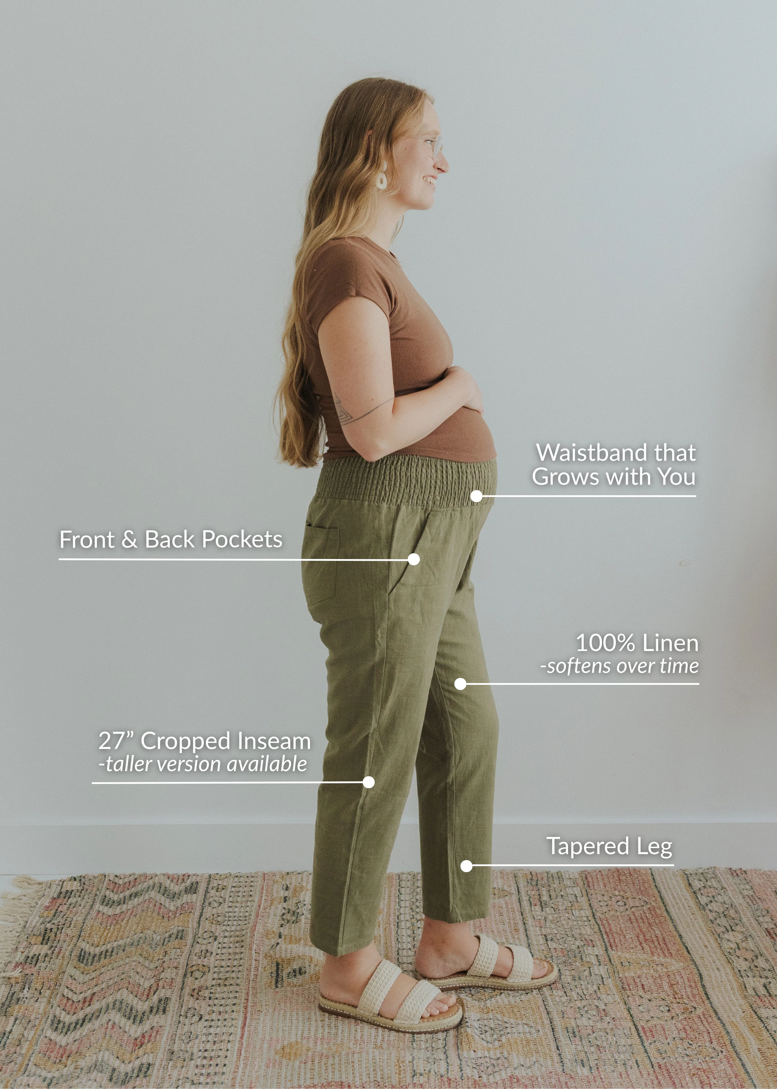 Everyday Transitional Smocked Linen Pant - Image 4