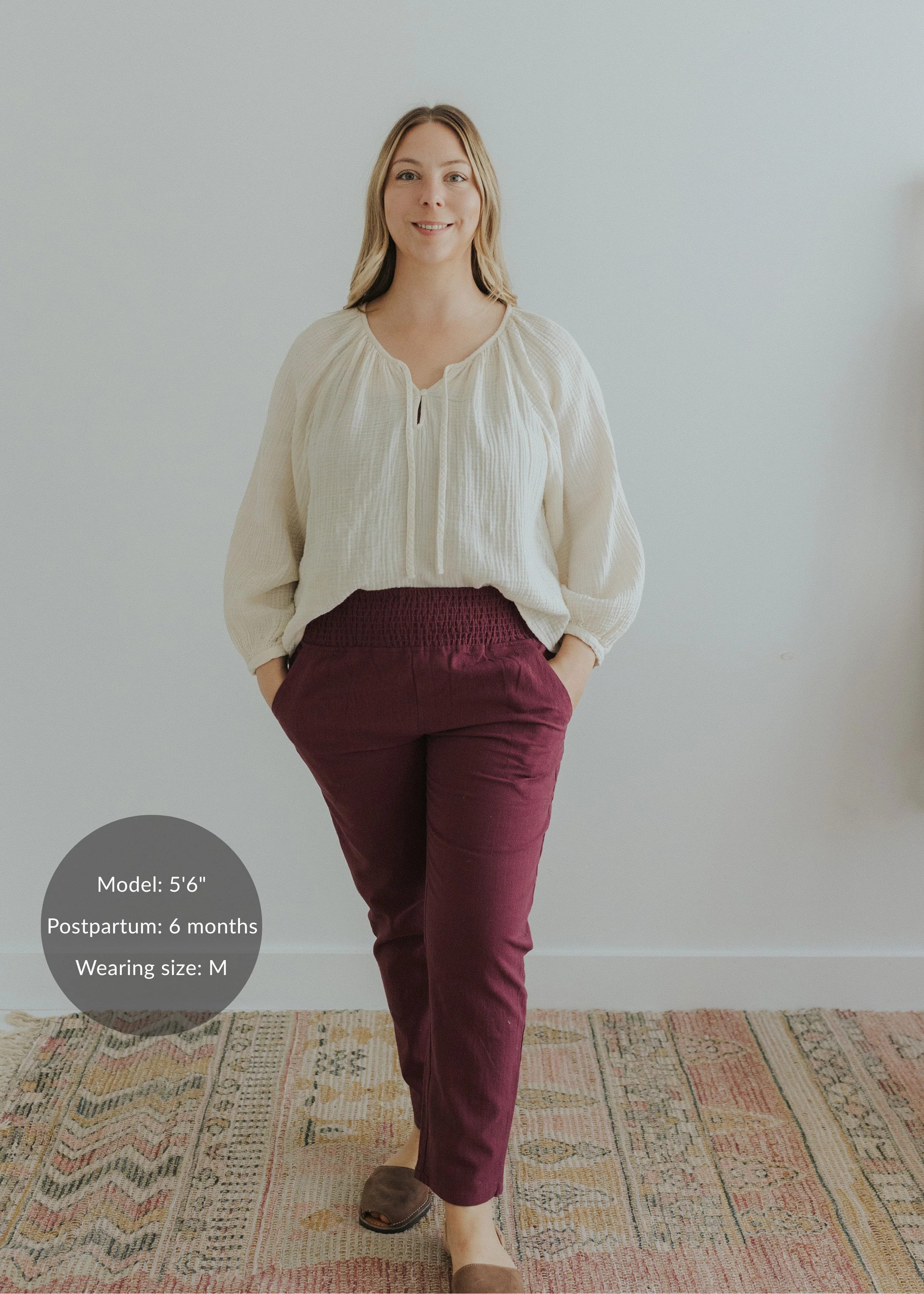 Everyday Transitional Smocked Linen Pant - Image 86