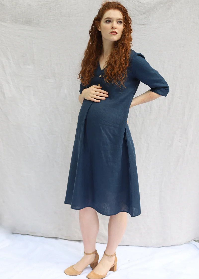 Faye Dress in Linen - Image 11
