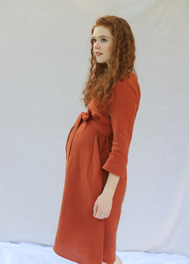 Faye Dress in Linen - Image 22