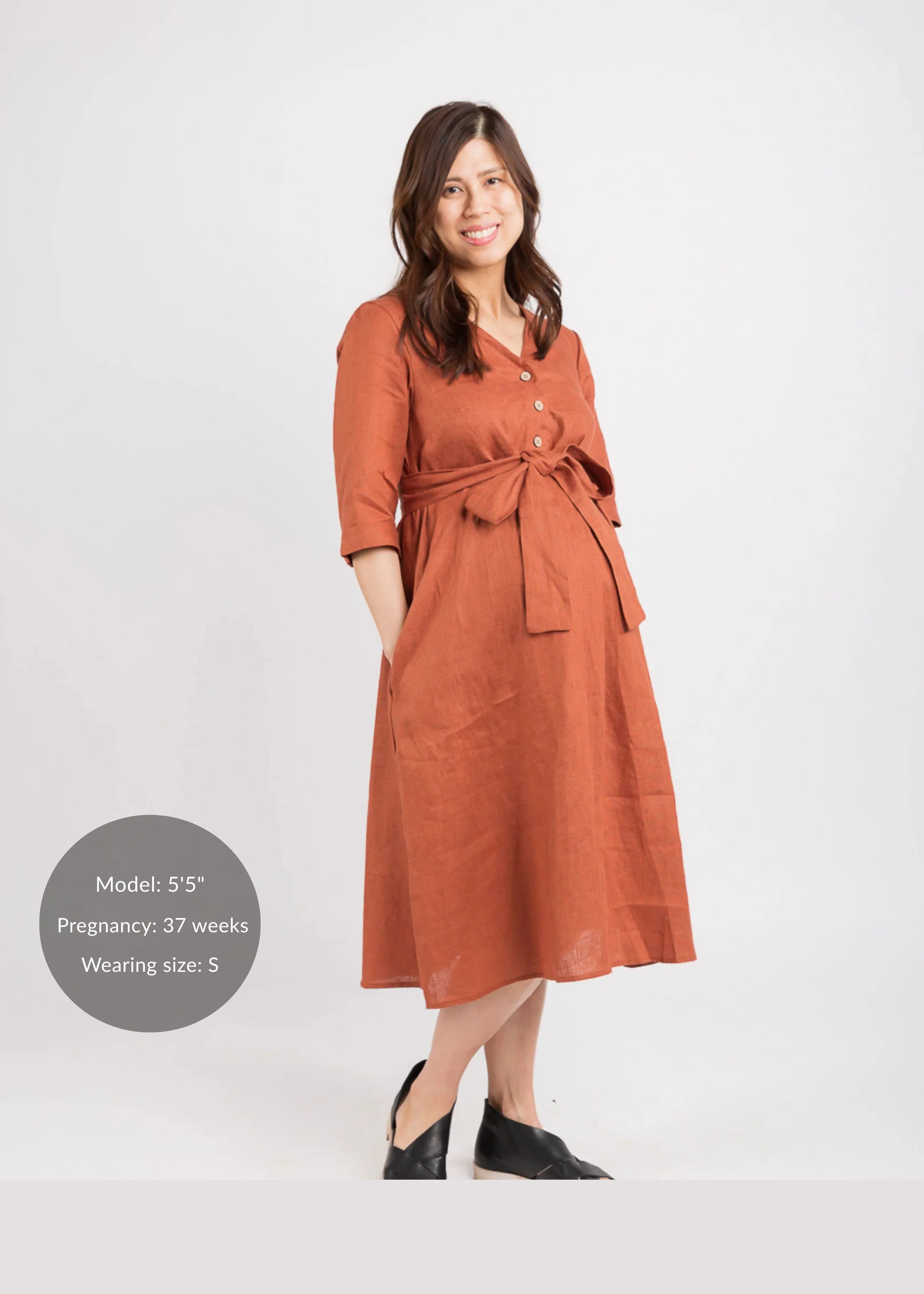 Faye Dress in Linen - Image 28