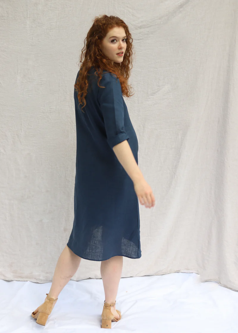 Faye Dress in Linen - Image 6