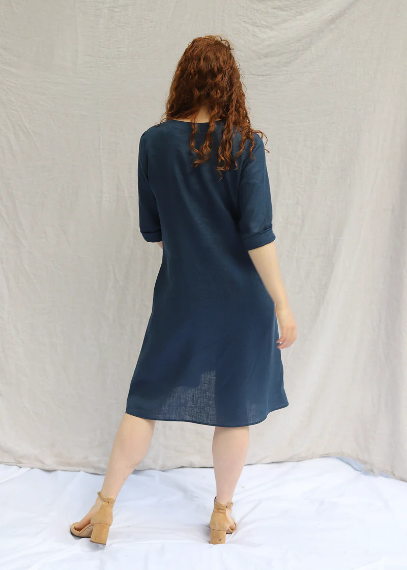 Faye Dress in Linen - Image 8