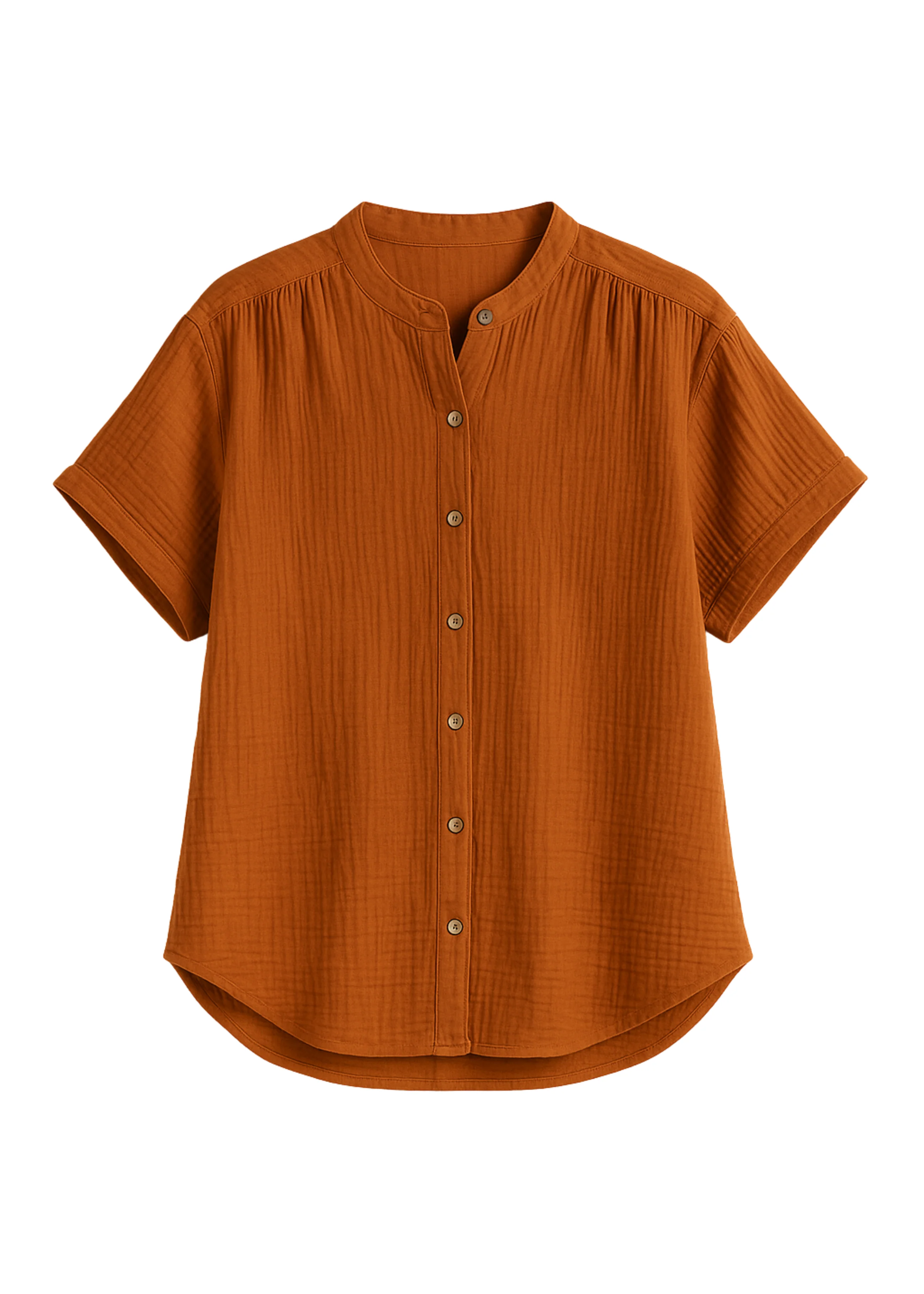 Button Down Top in Cotton Gauze - Image 10
