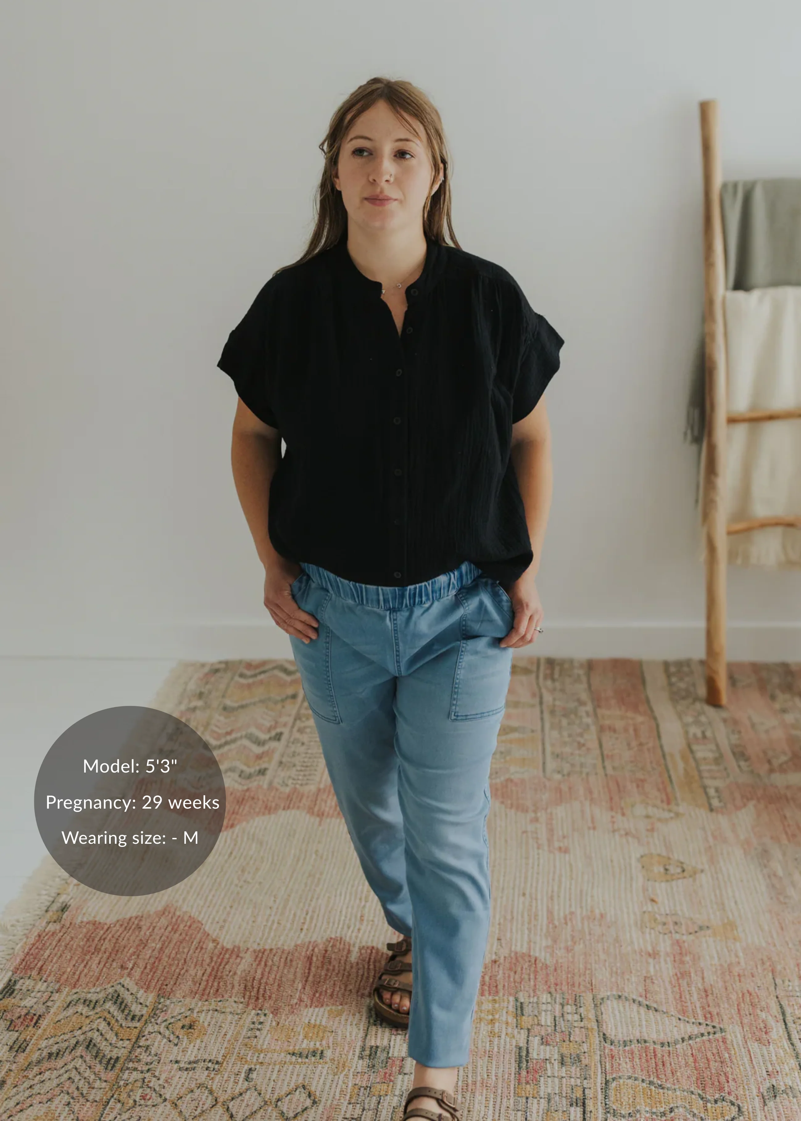 Button Down Top in Cotton Gauze - Image 19