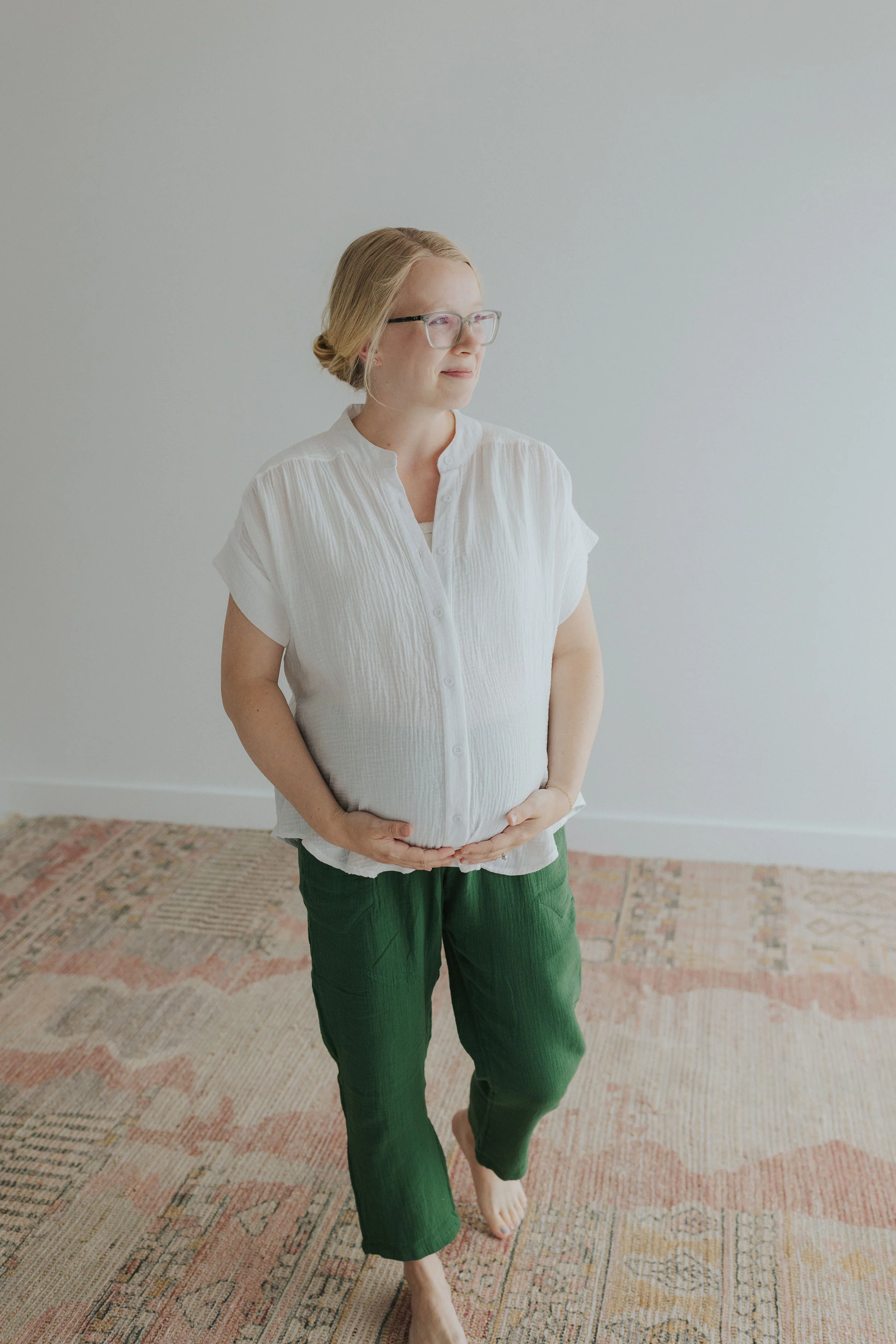 Button Down Top in Cotton Gauze - Image 3