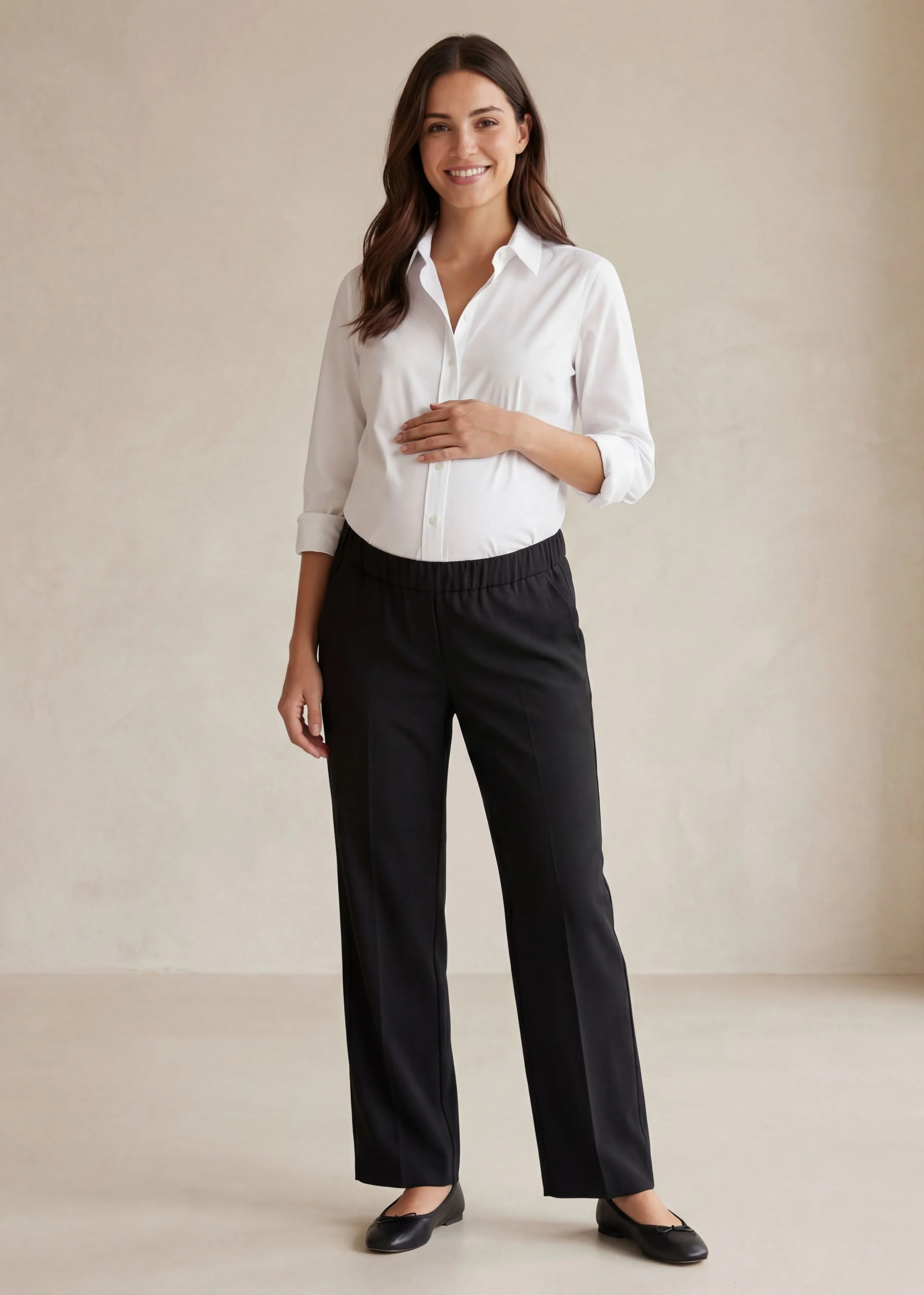 Adjustable Waistband Flex Trouser in Cotton/Wool - Image 5
