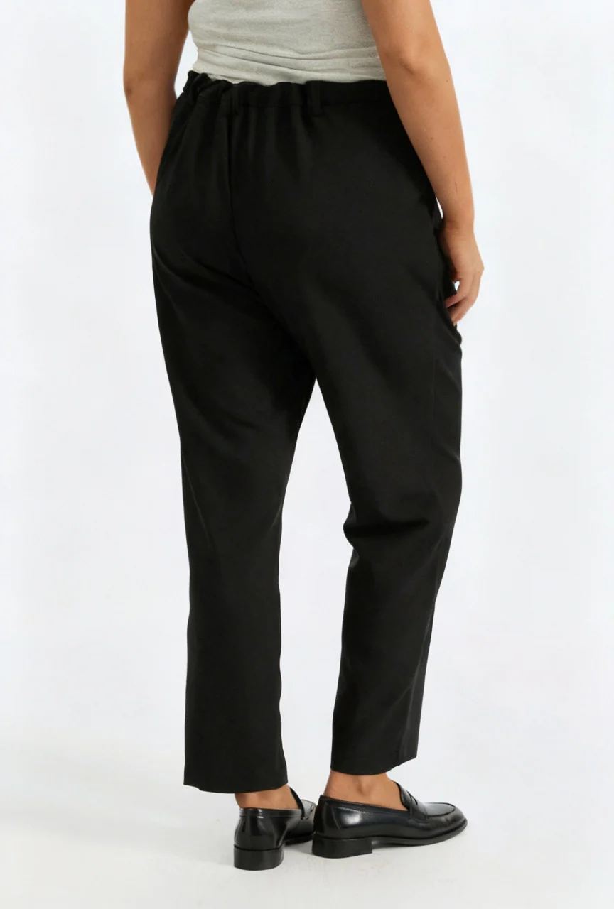Adjustable Waistband Flex Trouser in Cotton/Wool - Image 6