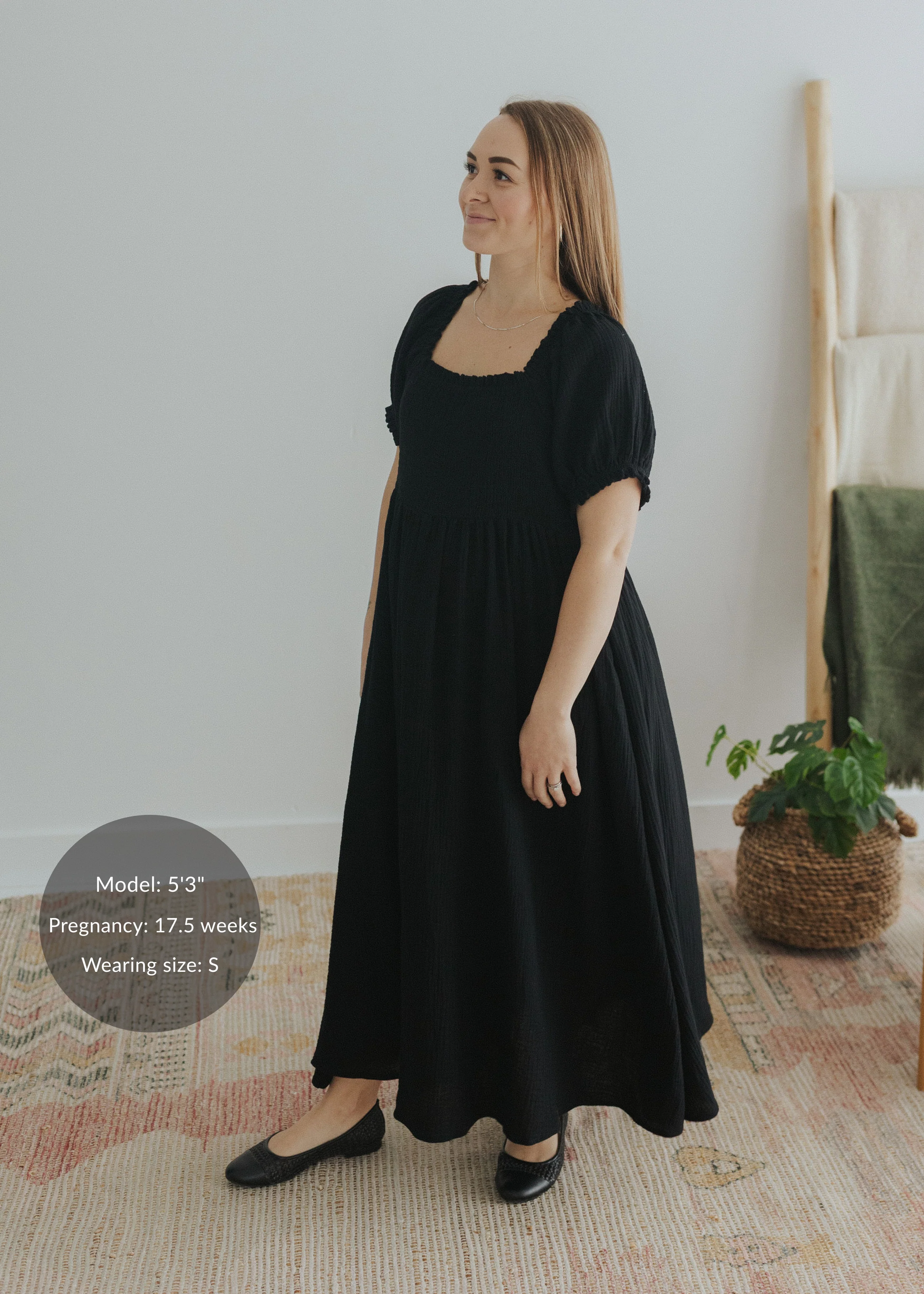 Romantic Square Neck Dress in Cotton Gauze - Image 4