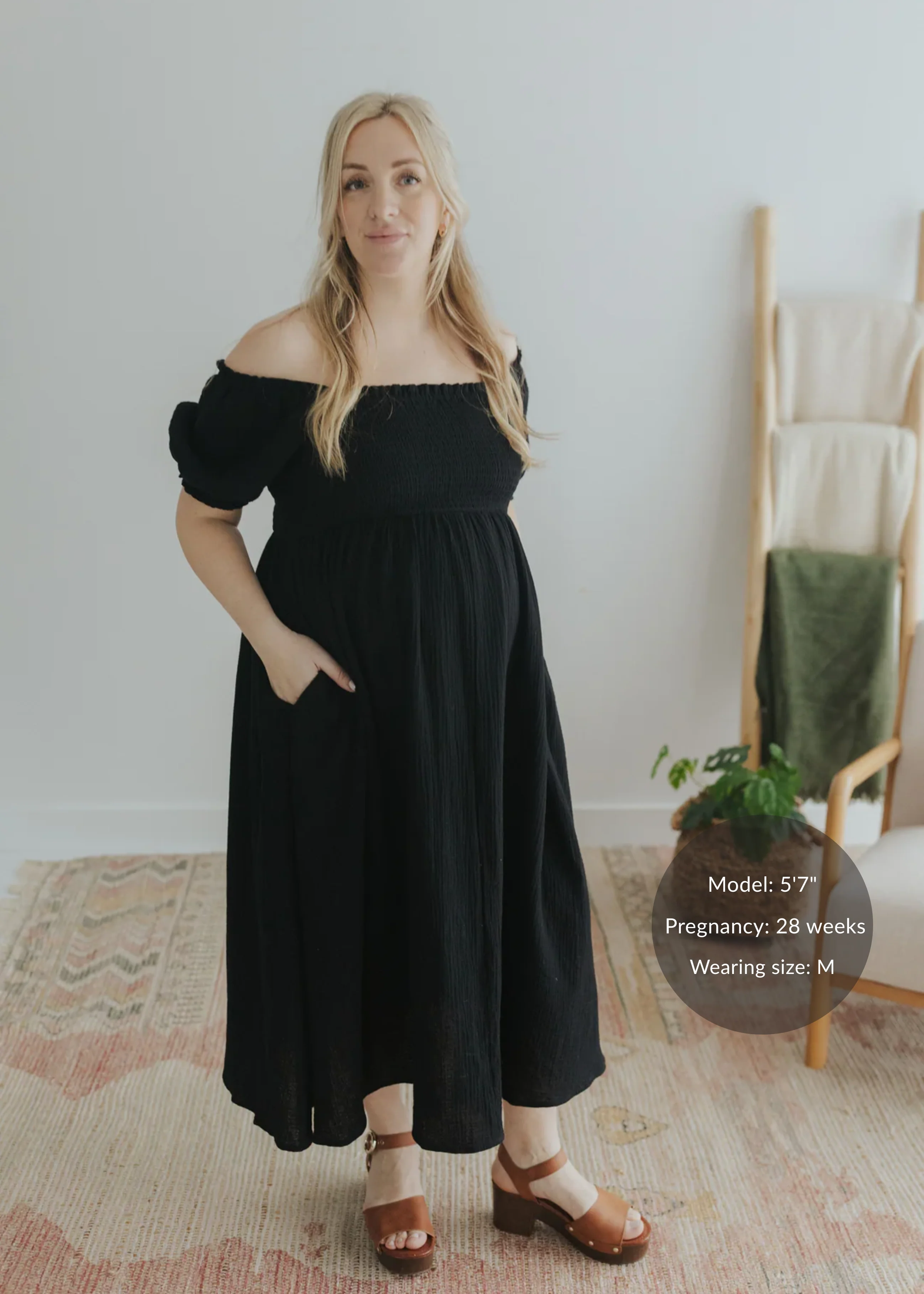 Romantic Square Neck Dress in Cotton Gauze - Image 9