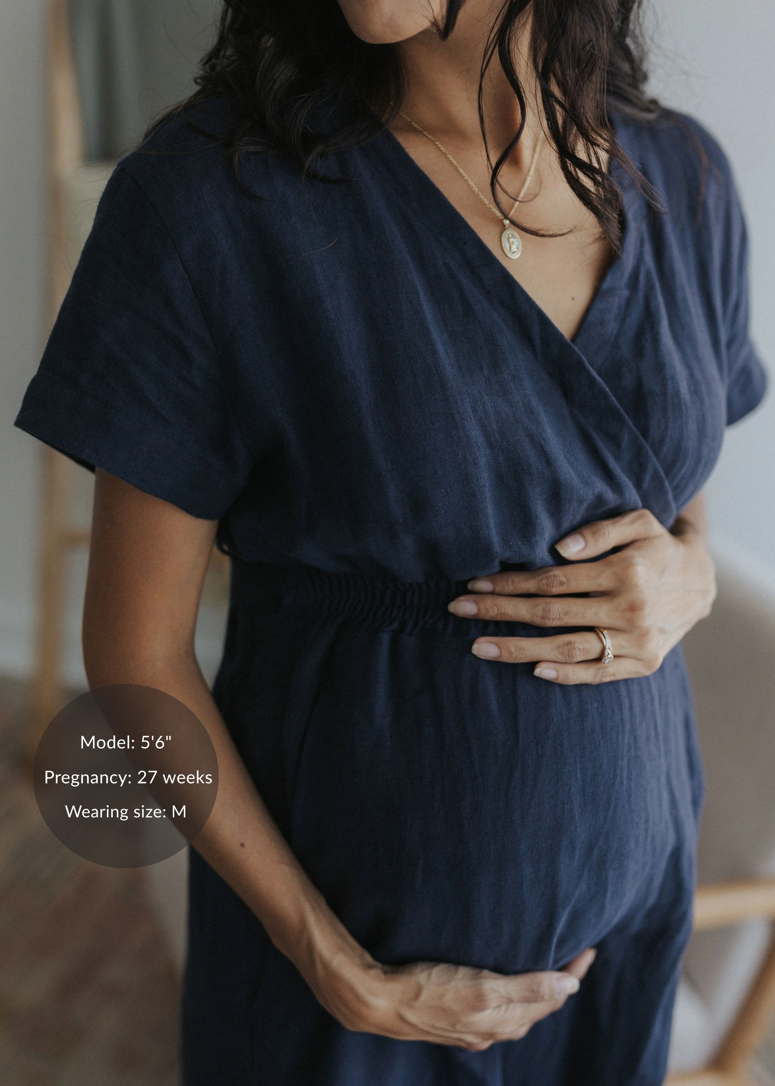 Sadie Wrap Dress In Cotton/Linen - Image 6