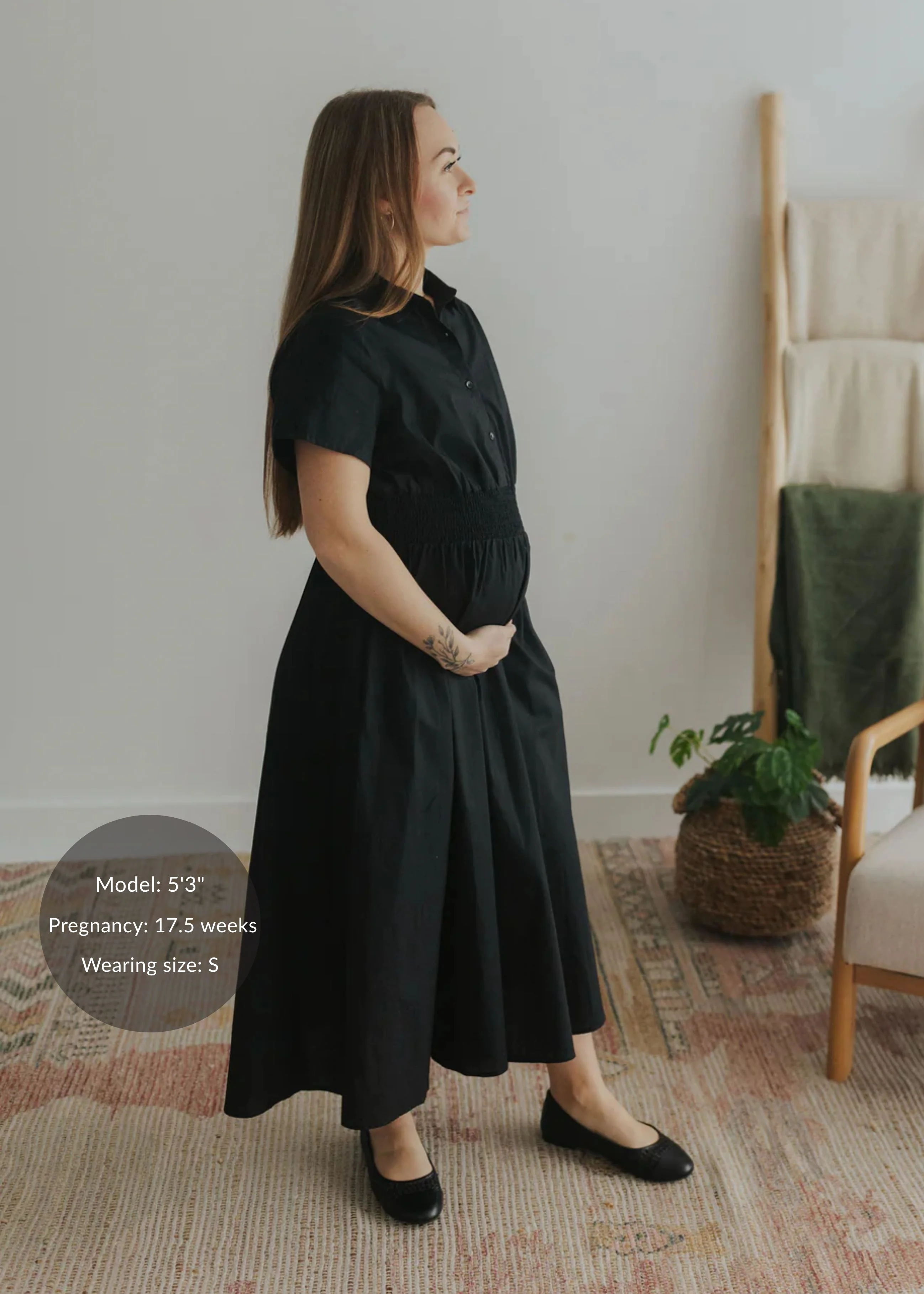 Sarah Shirt Dress in Cotton Poplin - Image 4