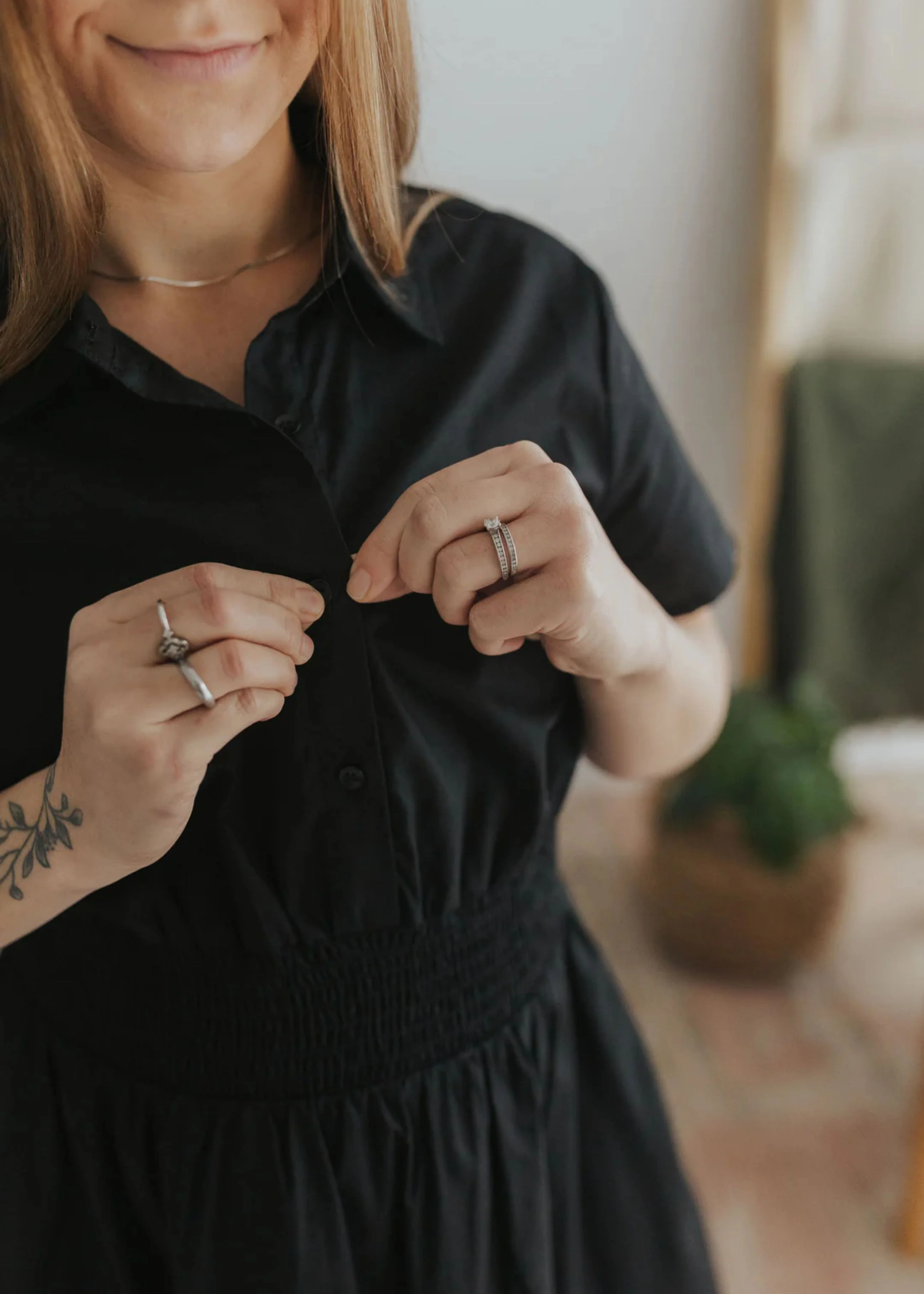 Sarah Shirt Dress in Cotton Poplin - Image 6