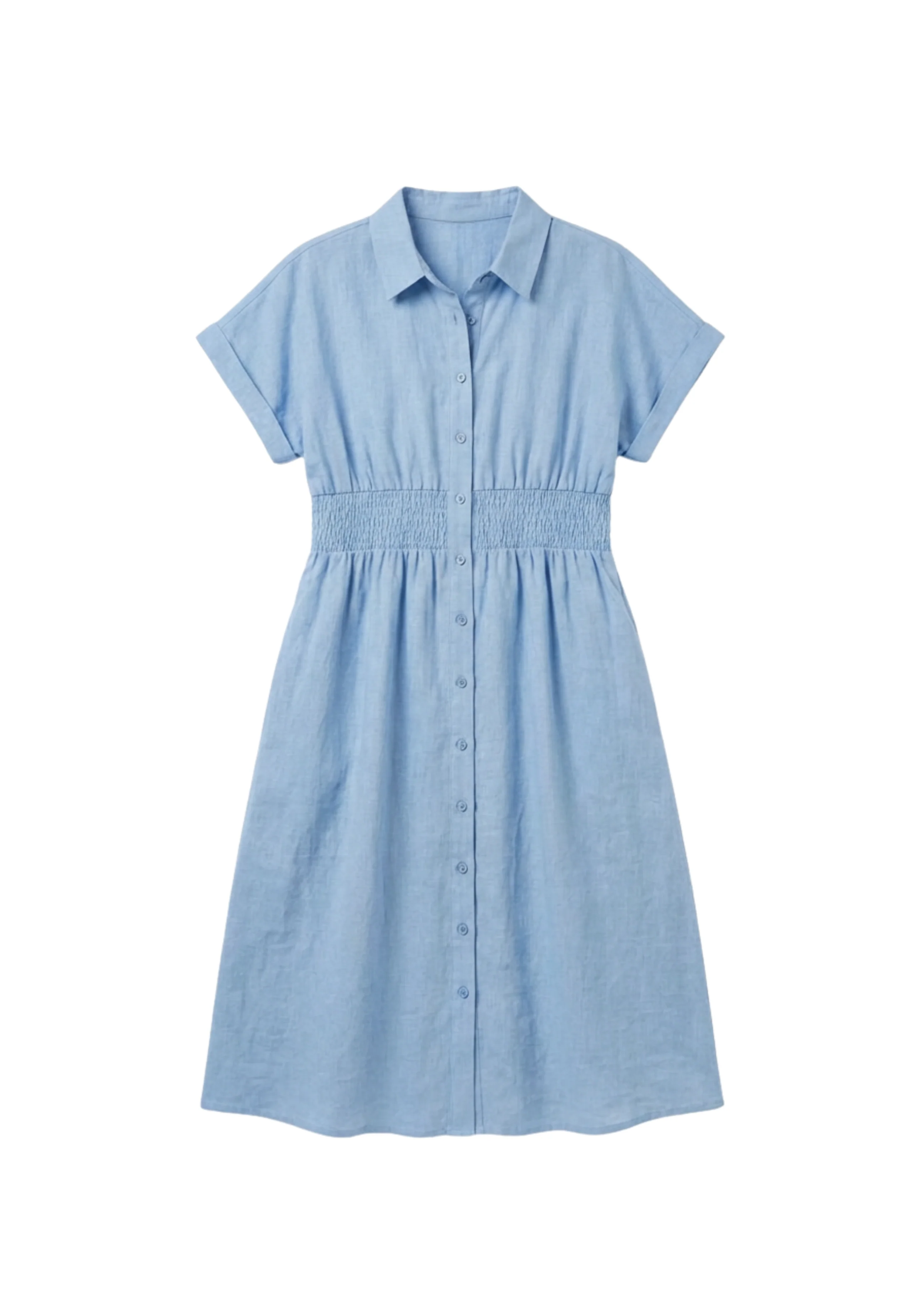 Sarah Shirt Dress in Cotton Poplin - Image 7