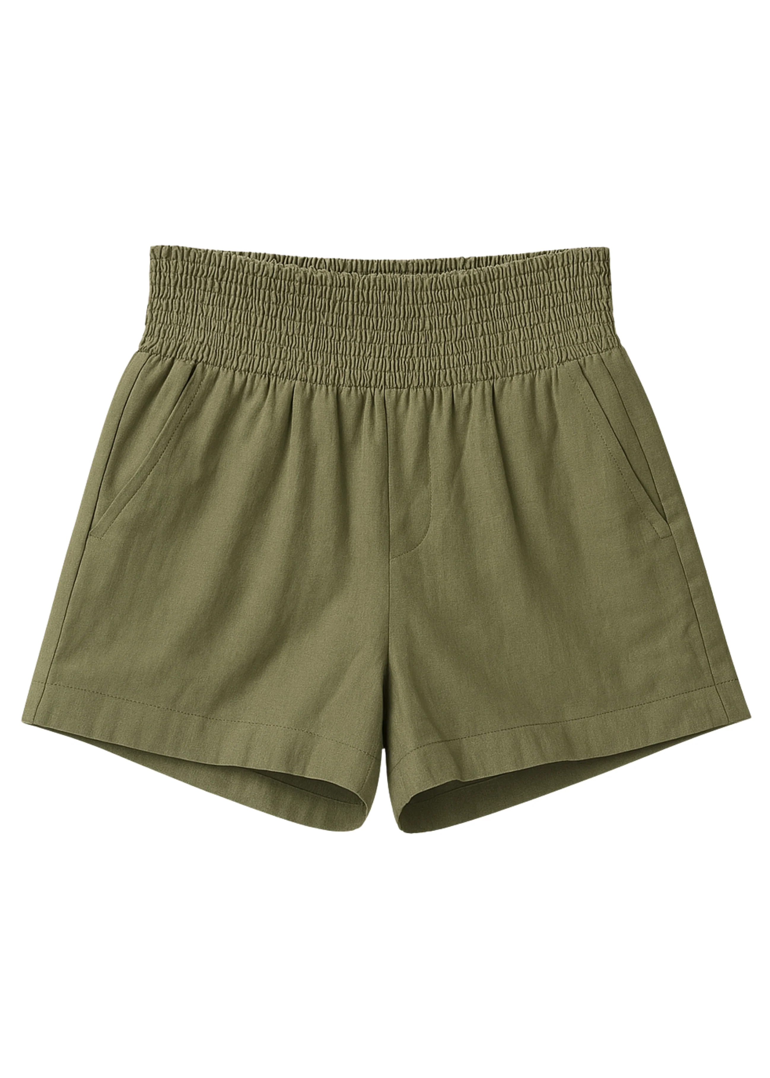 Adaptable Smocked Shorts in Cotton/Linen - Image 9