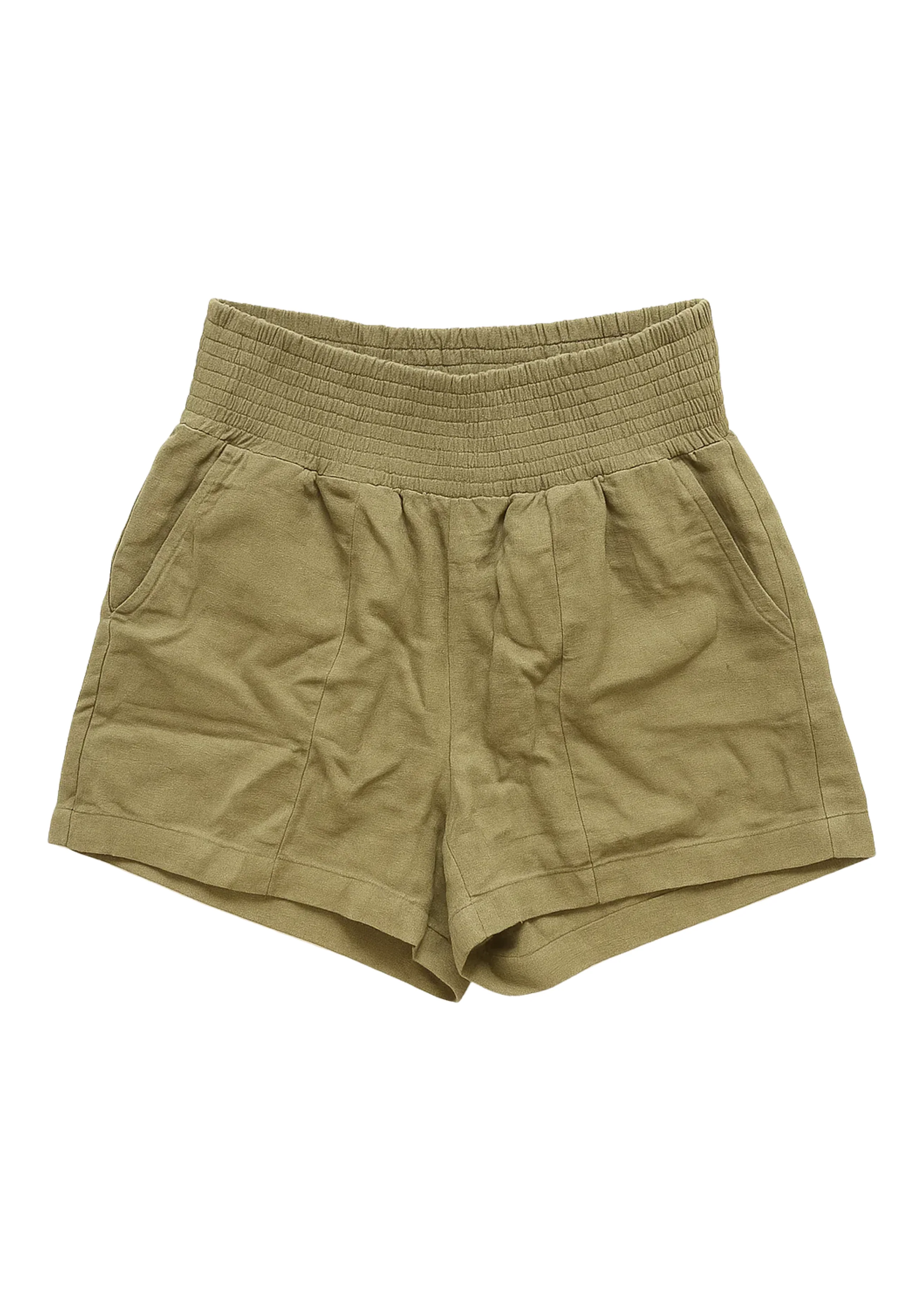 Adaptable Smocked Shorts in Linen - Image 8