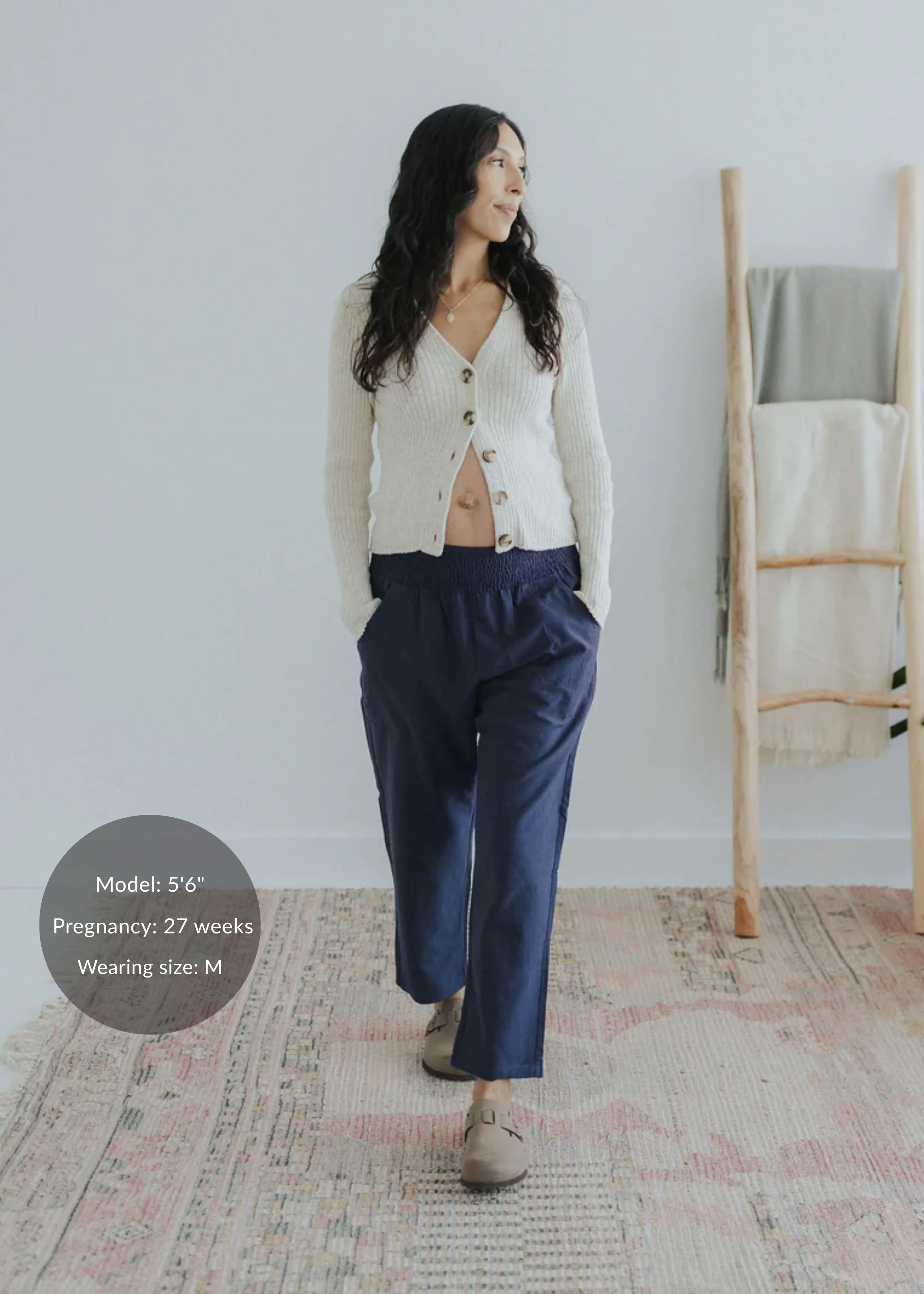 Straight Leg Trouser in Cotton/Linen - Image 12