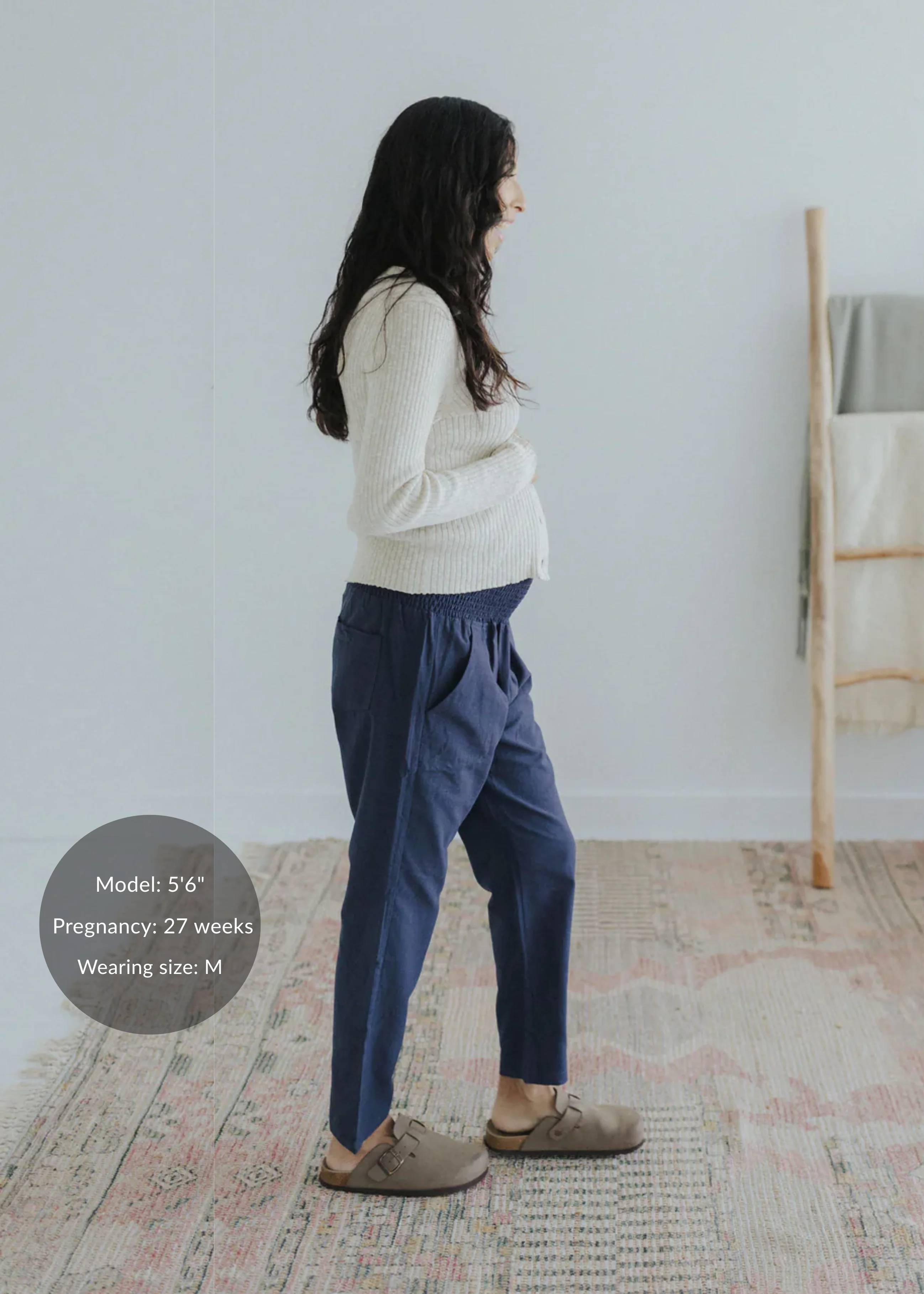 Straight Leg Trouser in Cotton/Linen - Image 14