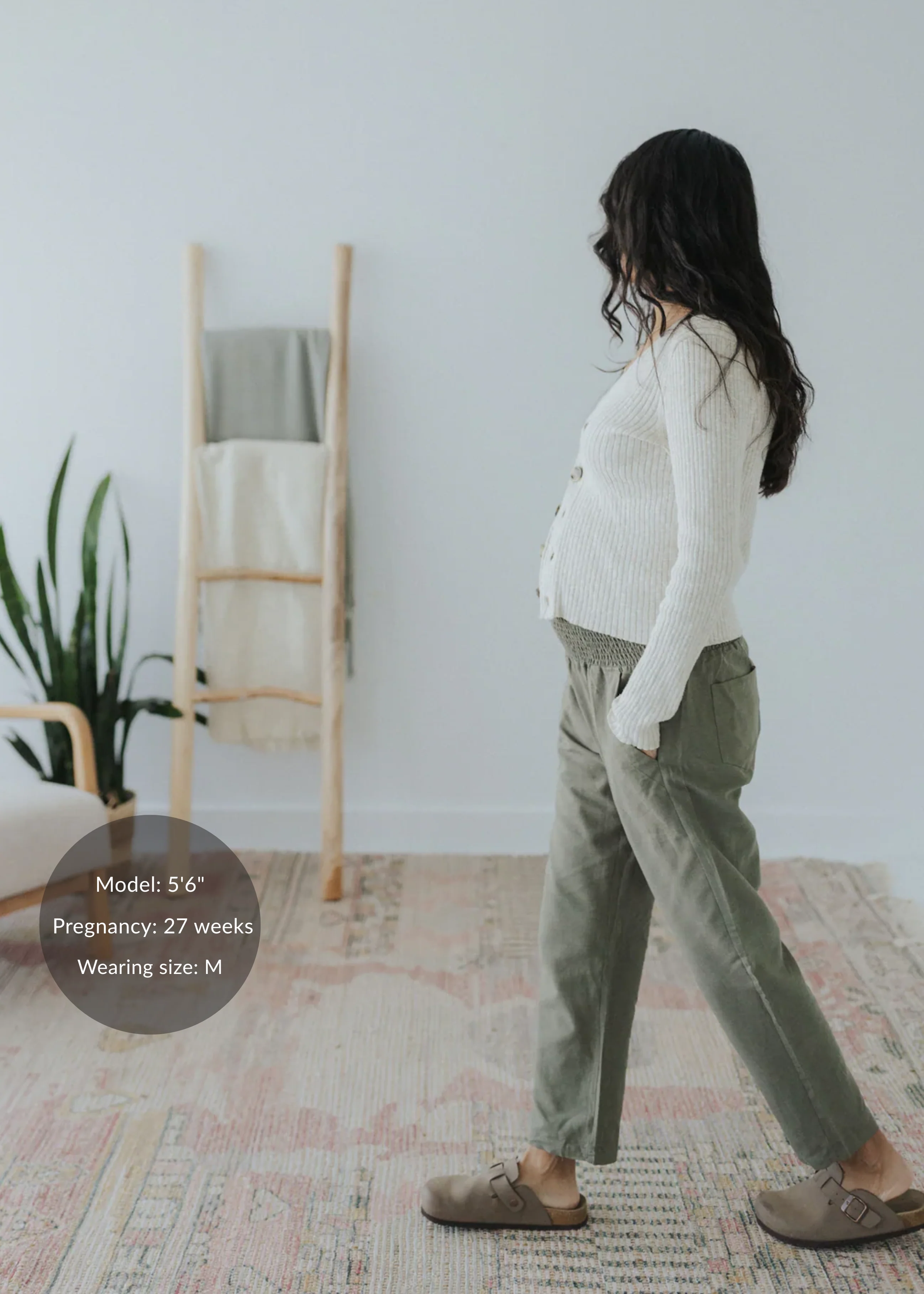 Straight Leg Trouser in Cotton/Linen - Image 3