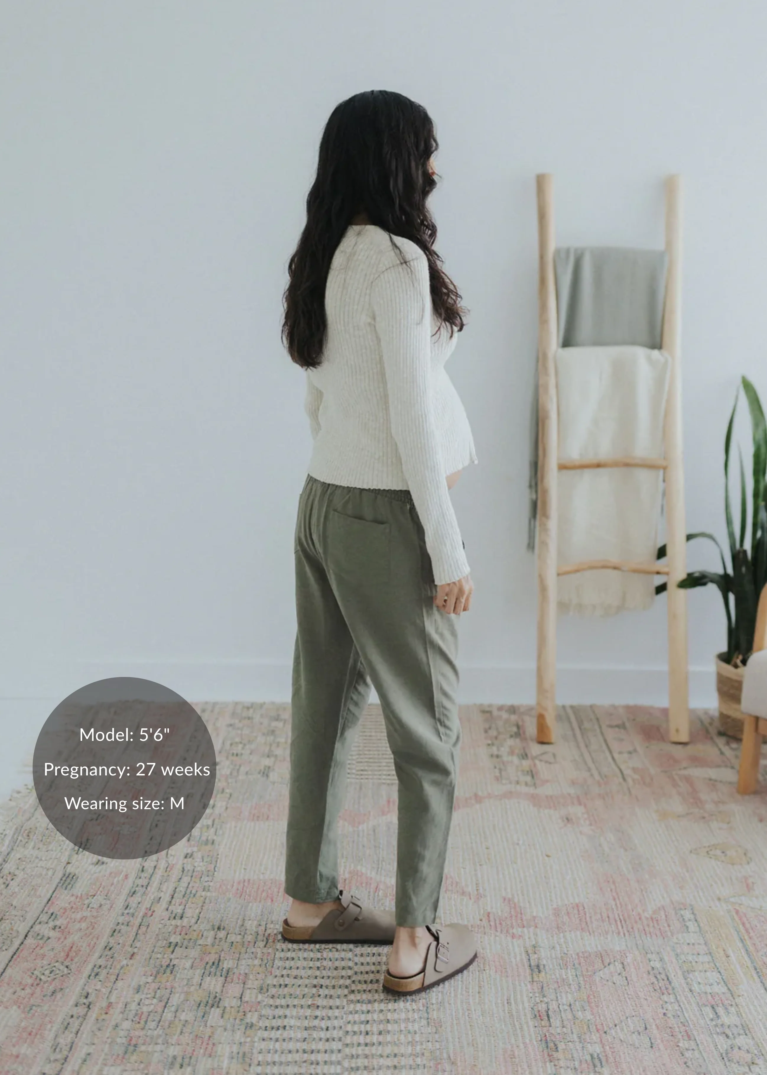 Straight Leg Trouser in Cotton/Linen - Image 5