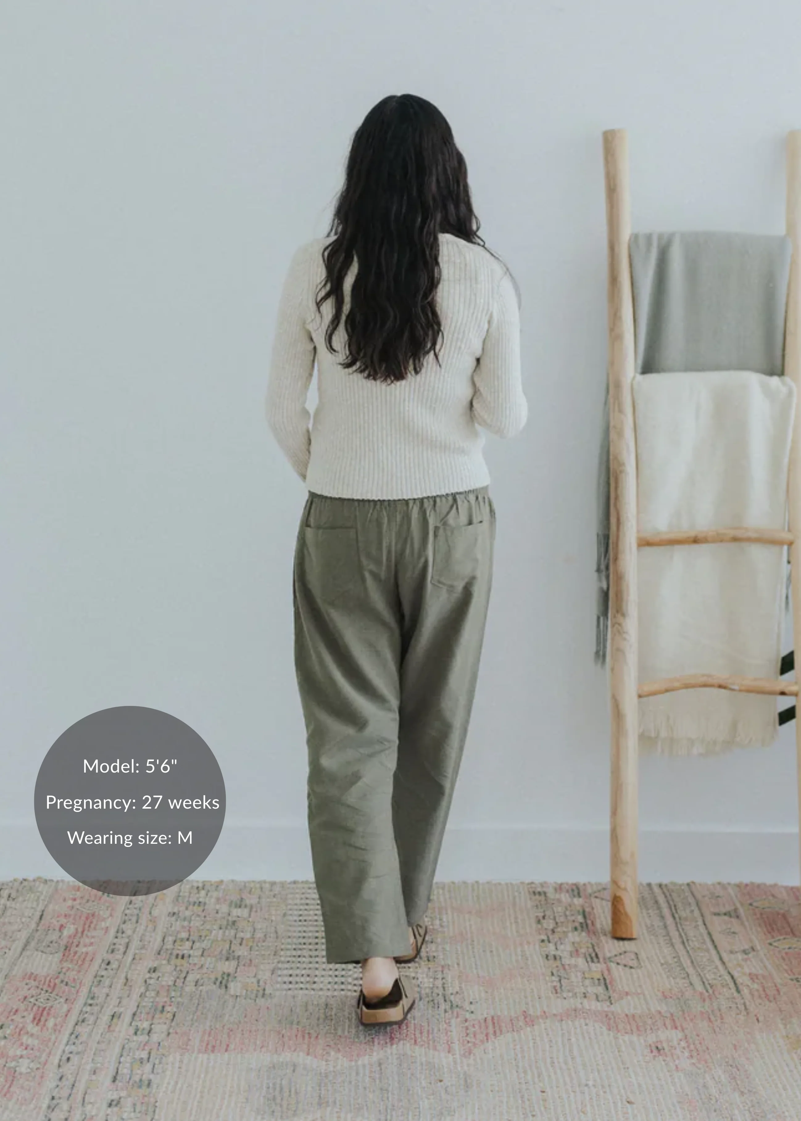 Straight Leg Trouser in Cotton/Linen - Image 6