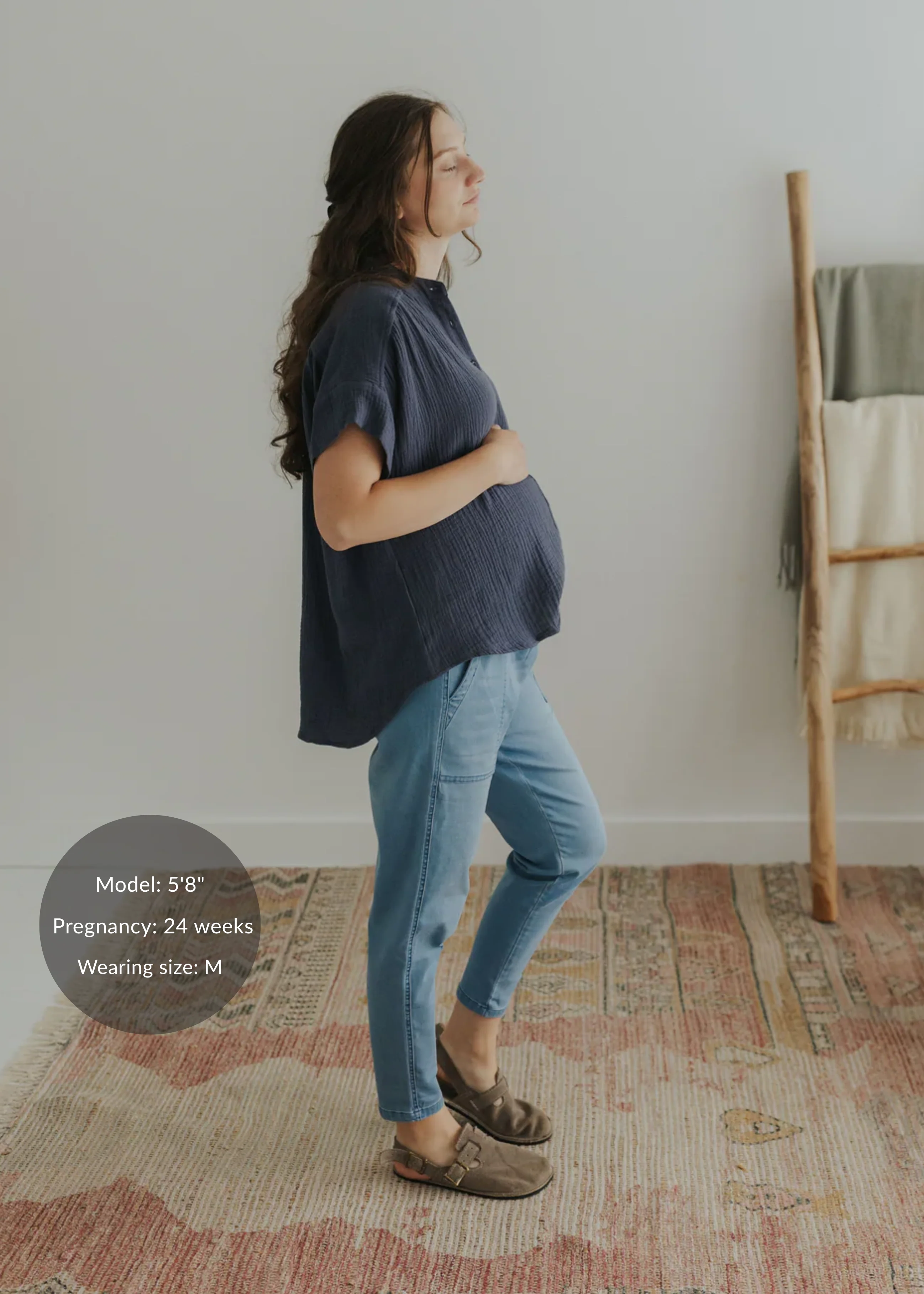 Stretch Jogger in Denim - Image 3