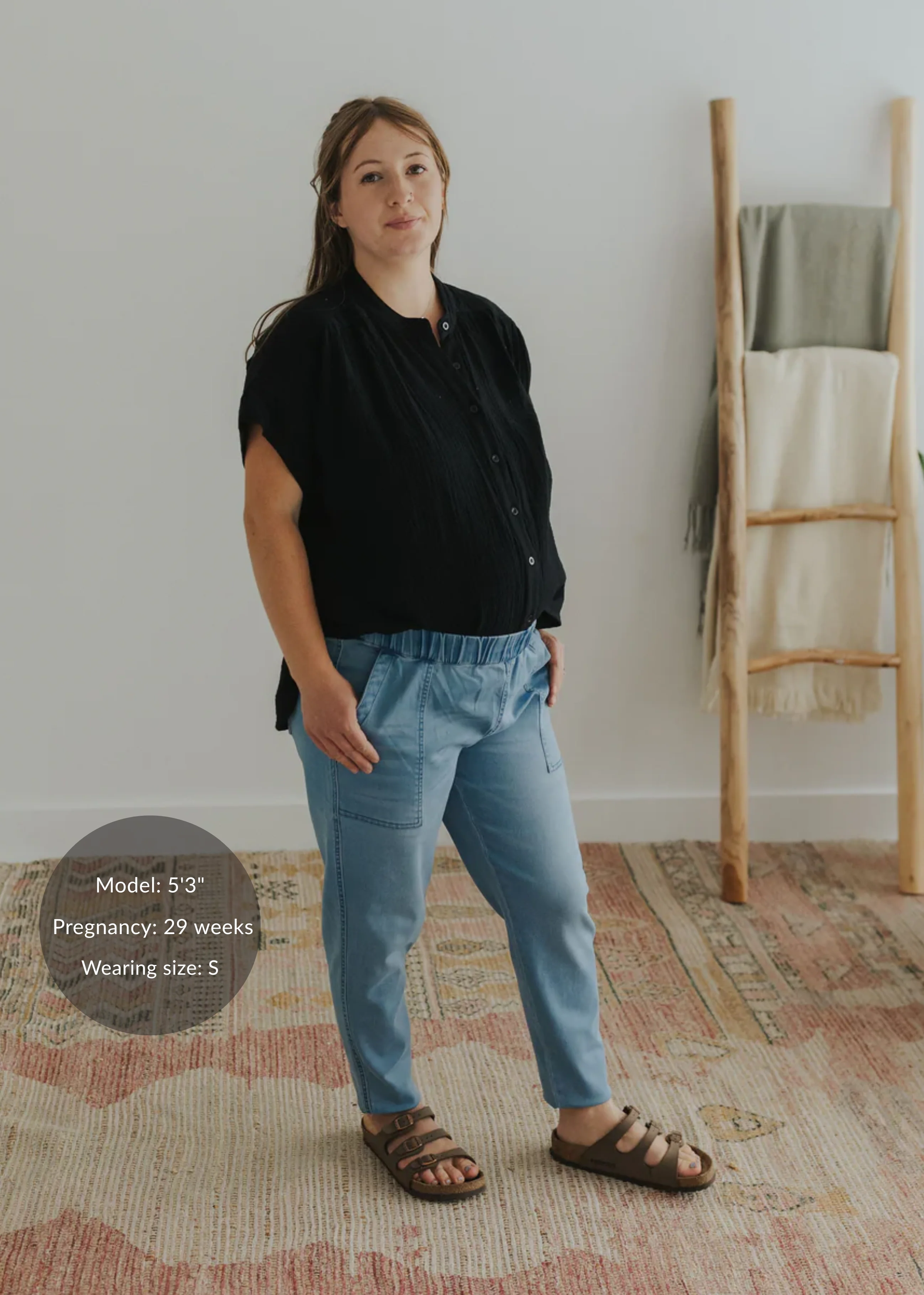 Stretch Jogger in Denim - Image 5