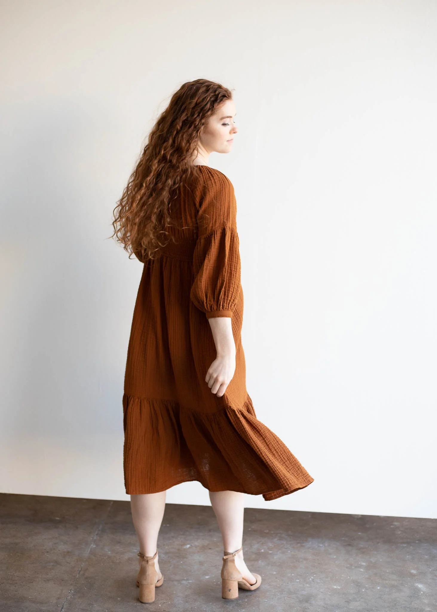 Eliza Maternity and Nursing Dress in Cotton Gauze - Image 12