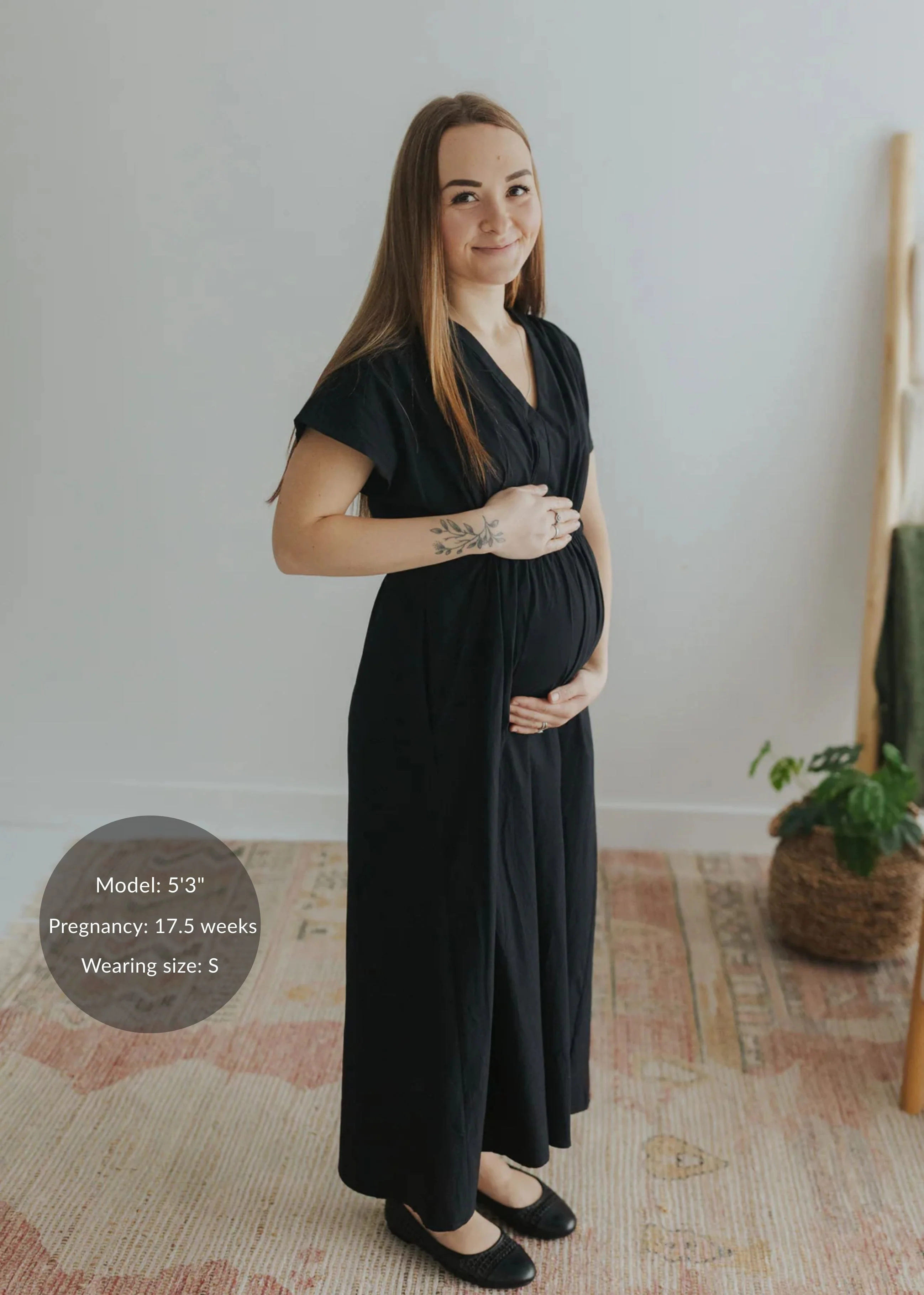 Transitional Waist Gathered Dress in Cotton Poplin - Image 3