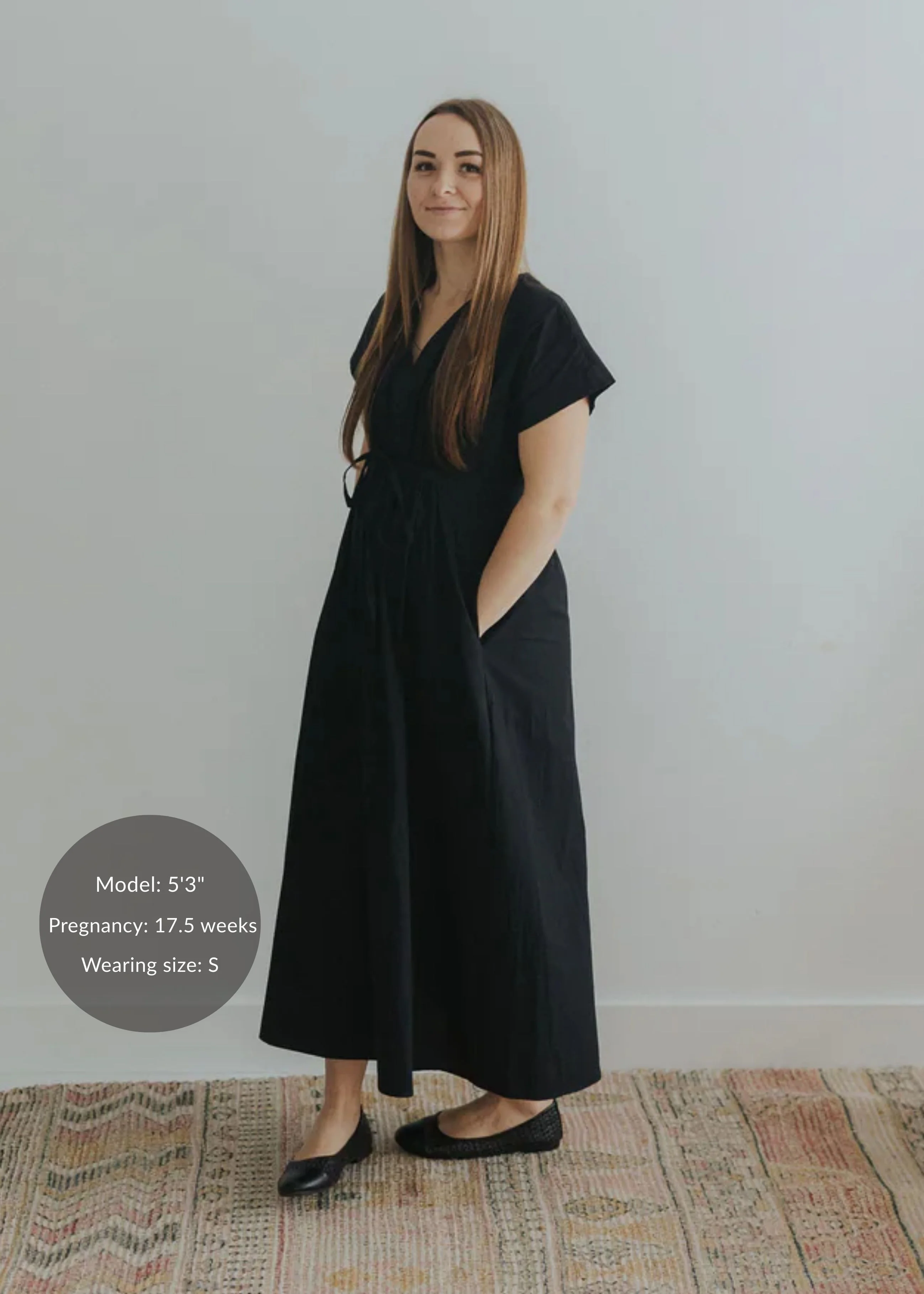 Transitional Waist Gathered Dress in Cotton Poplin - Image 5