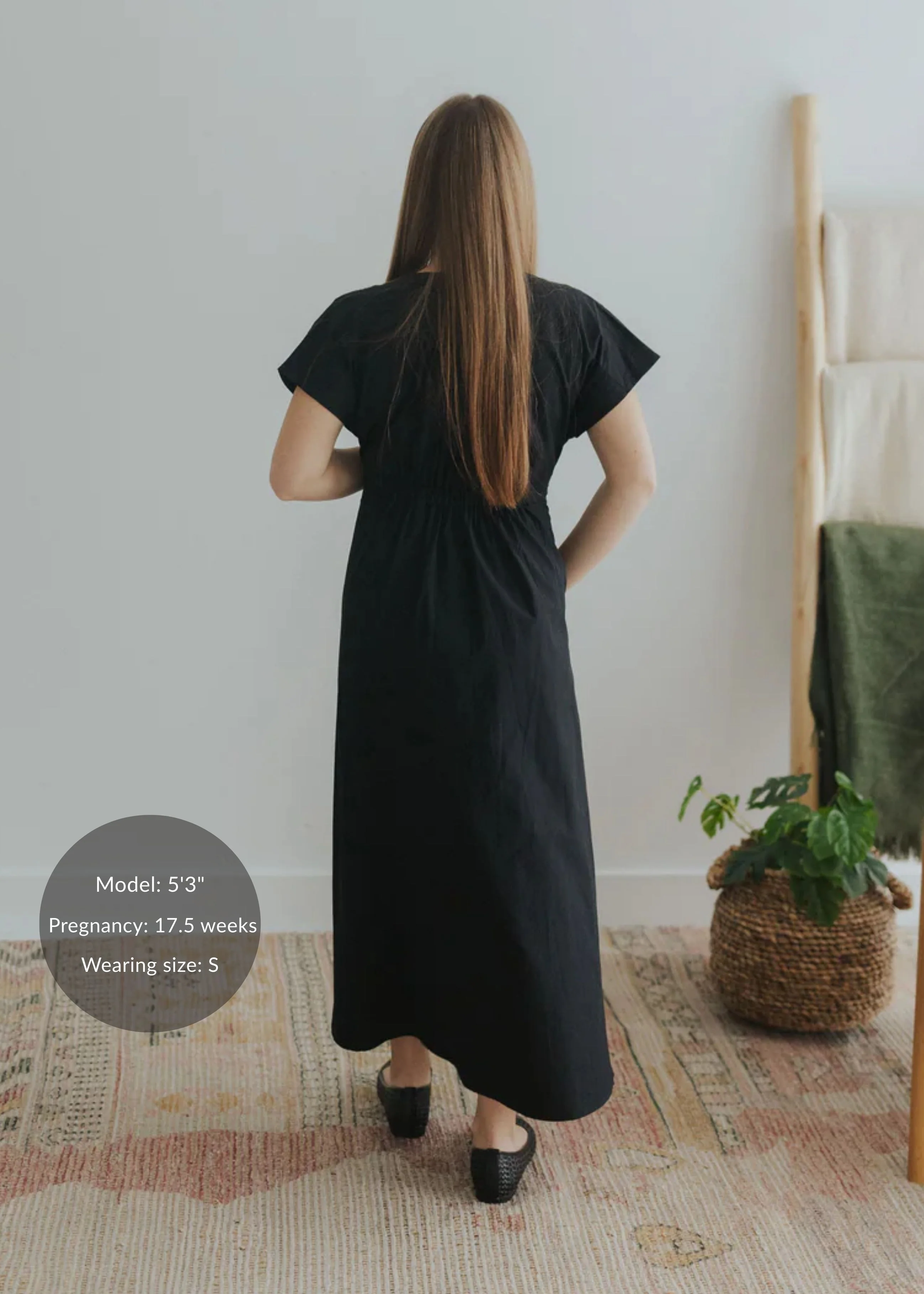 Transitional Waist Gathered Dress in Cotton Poplin - Image 6